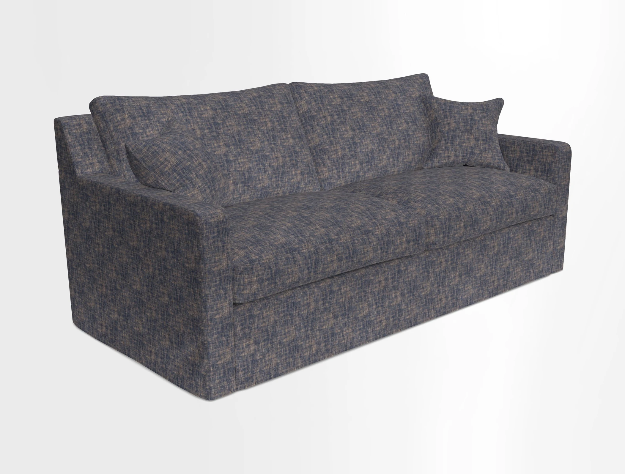 Stopham Sofa Bed in Romo Linara Shingle, seat in Designer's Guild Florian Corn
