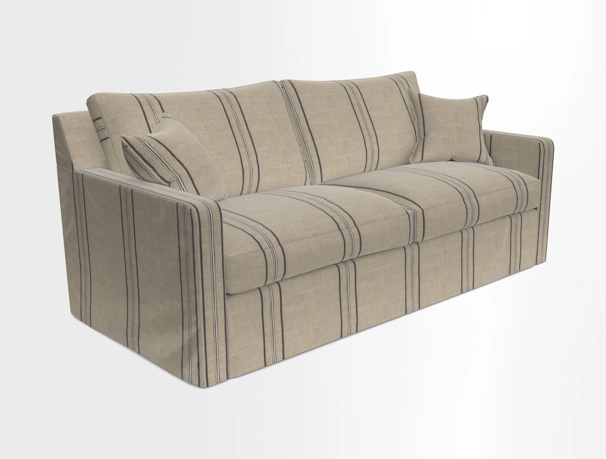Stopham Sofa Bed in Romo Linara Shingle, seat in Designer's Guild Florian Corn