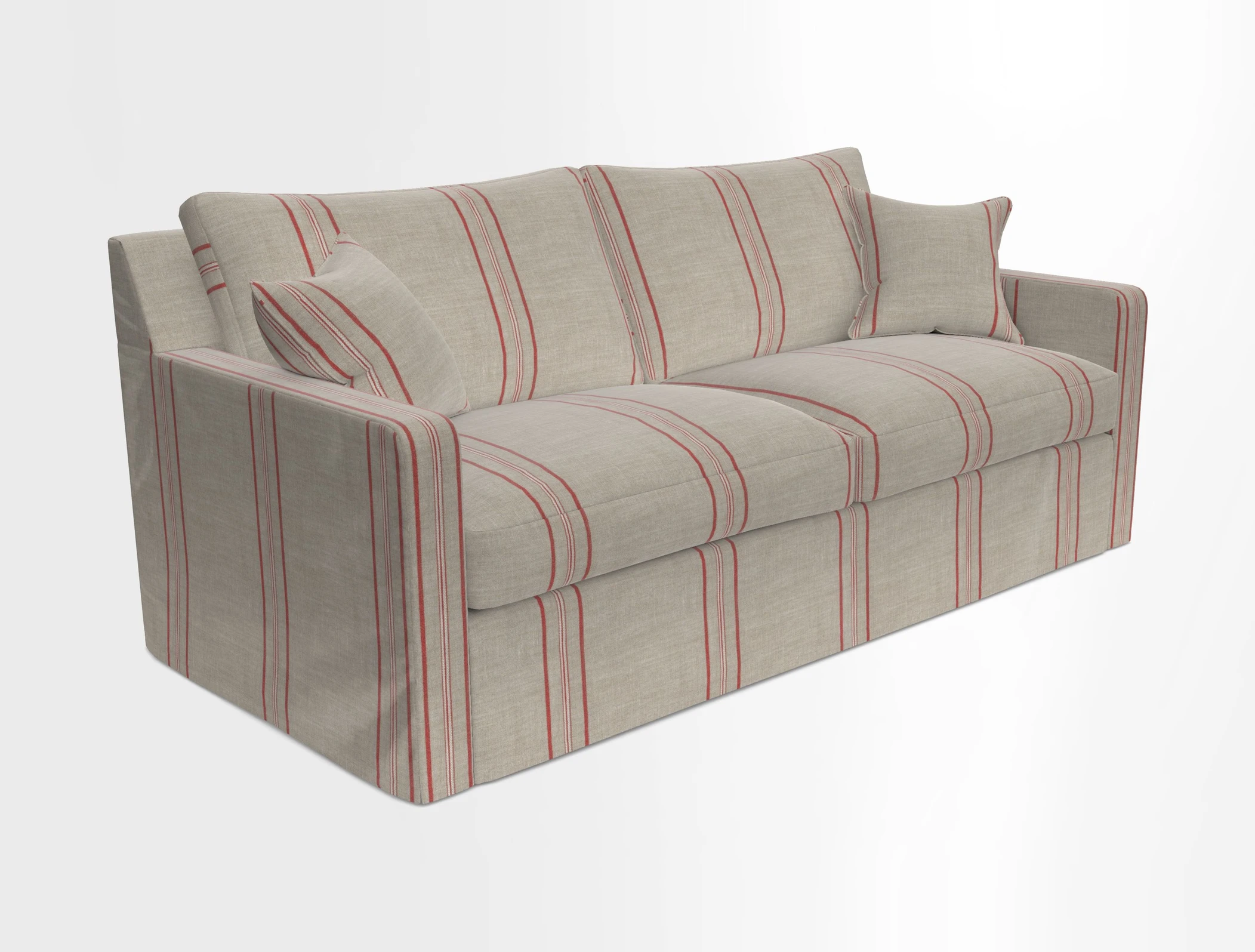 Stopham Sofa Bed in Romo Linara Shingle, seat in Designer's Guild Florian Corn