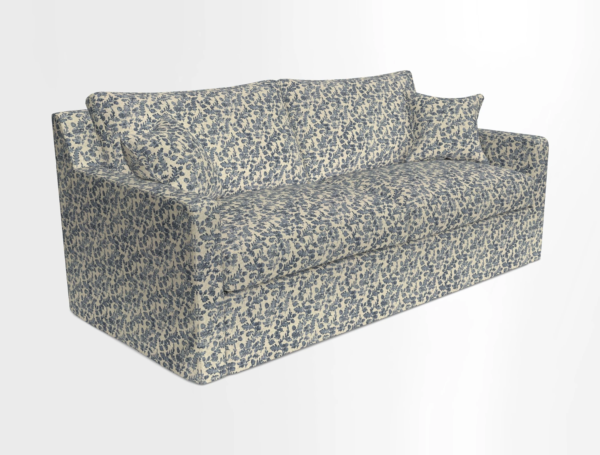 Stopham Sofa Bed in Romo Linara Shingle, seat in Designer's Guild Florian Corn