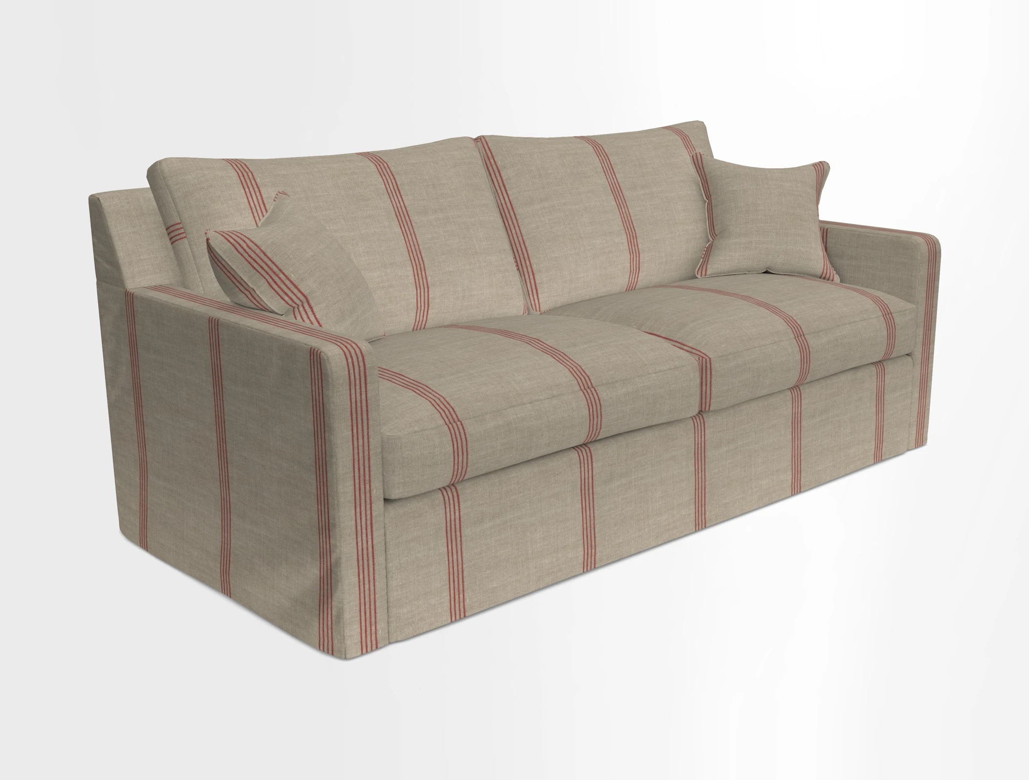 Stopham Sofa Bed in Romo Linara Shingle, seat in Designer's Guild Florian Corn