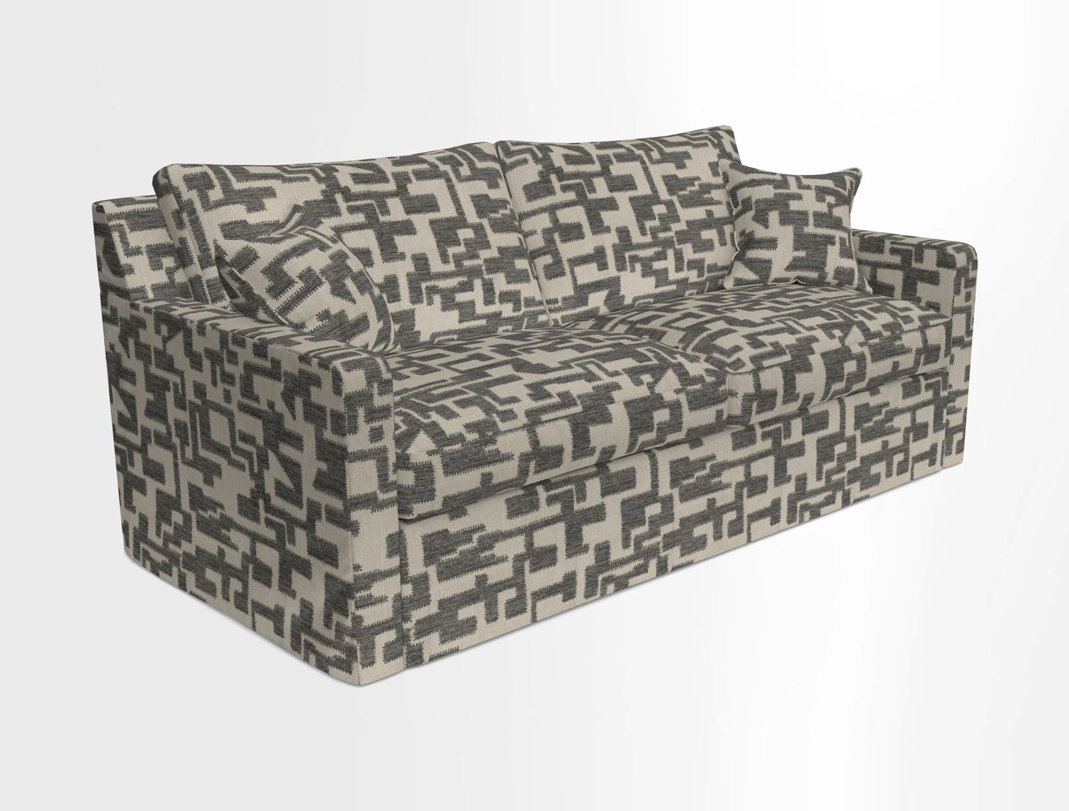 Stopham Sofa Bed in Romo Linara Shingle, seat in Designer's Guild Florian Corn