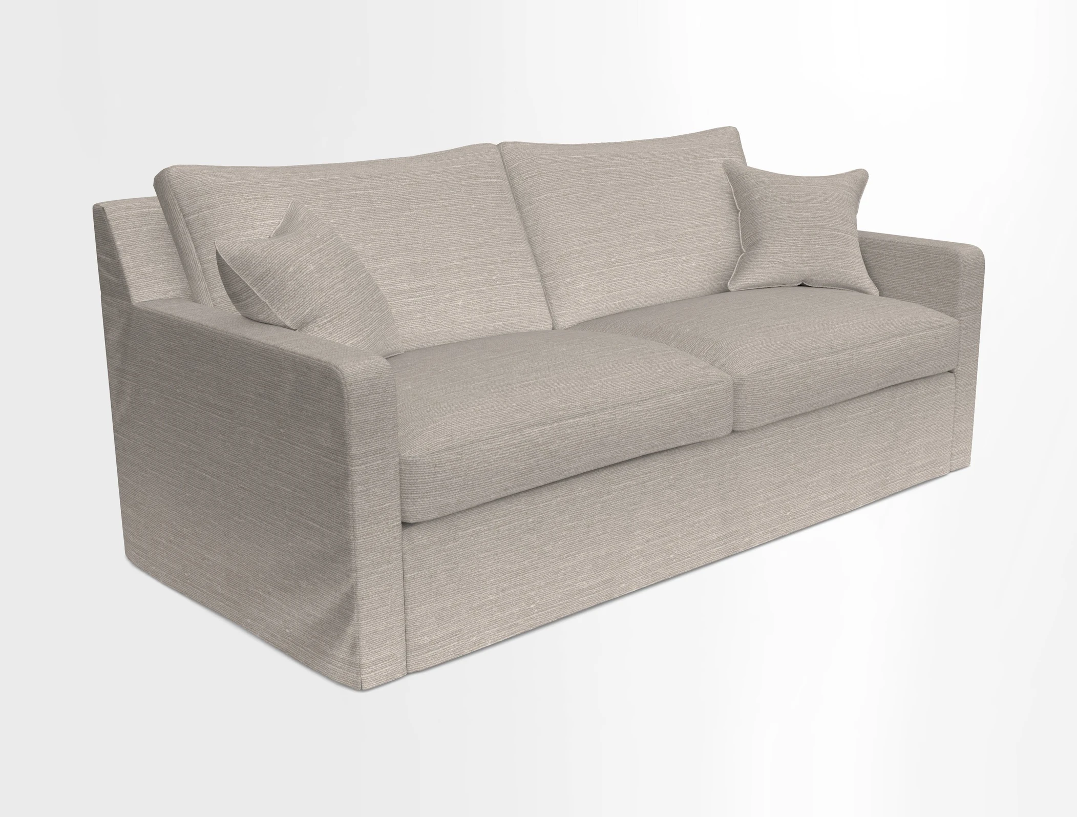Stopham Sofa Bed in Romo Linara Shingle, seat in Designer's Guild Florian Corn