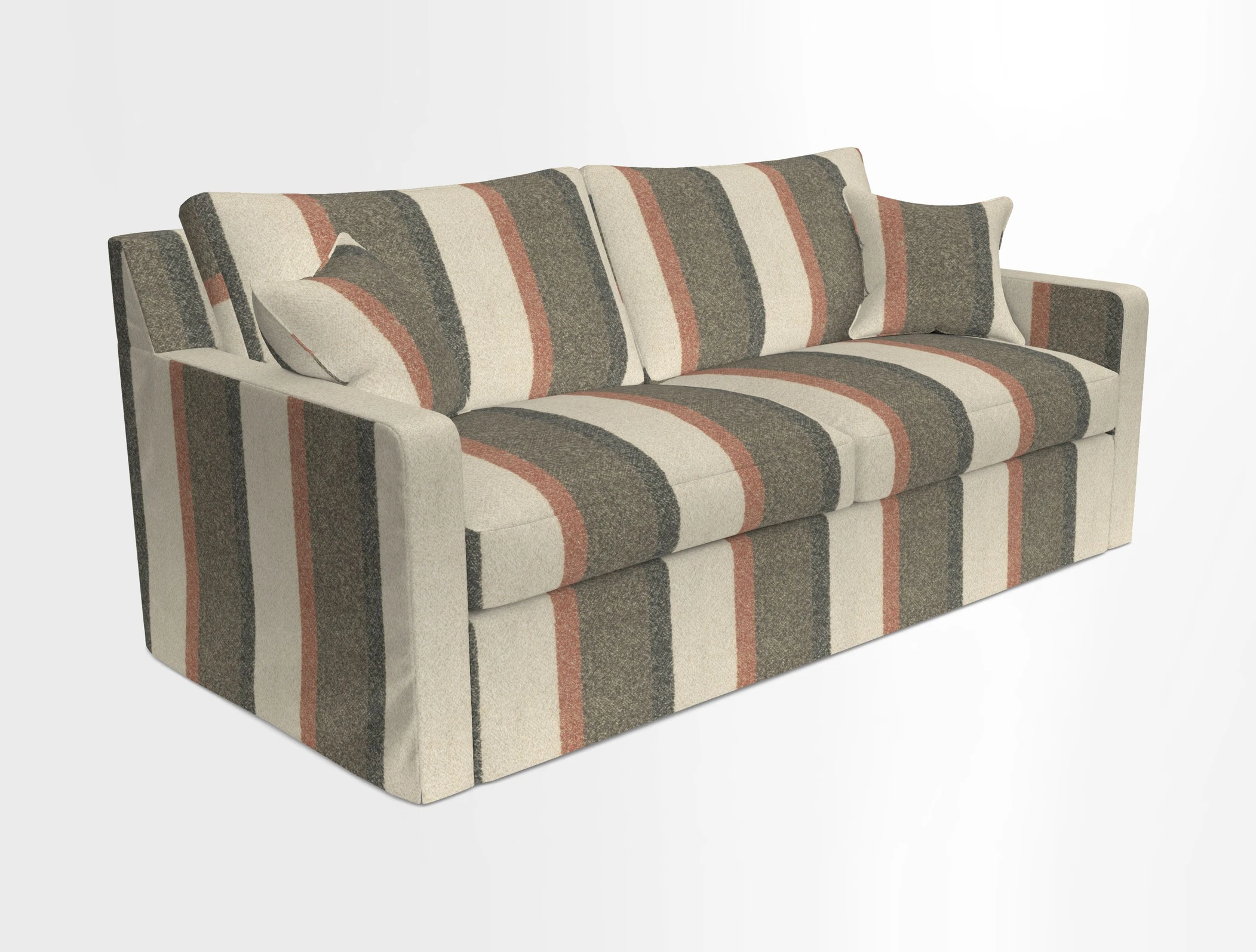 Stopham Sofa Bed in Romo Linara Shingle, seat in Designer's Guild Florian Corn