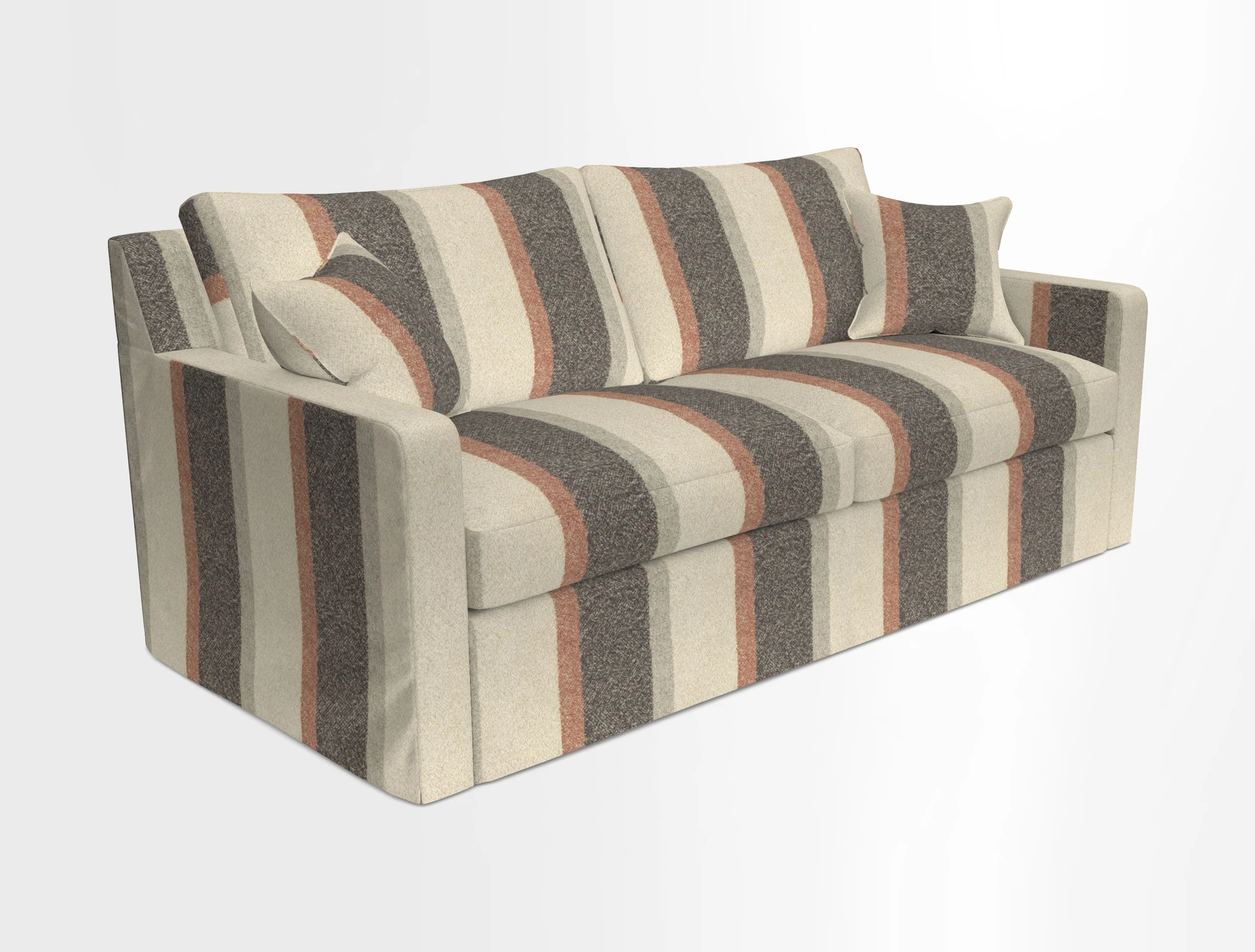 Stopham Sofa Bed in Romo Linara Shingle, seat in Designer's Guild Florian Corn