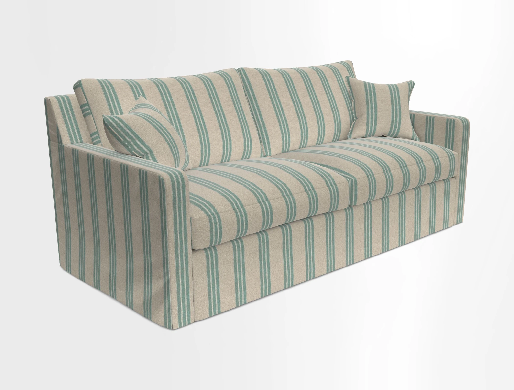 Stopham Sofa Bed in Romo Linara Shingle, seat in Designer's Guild Florian Corn