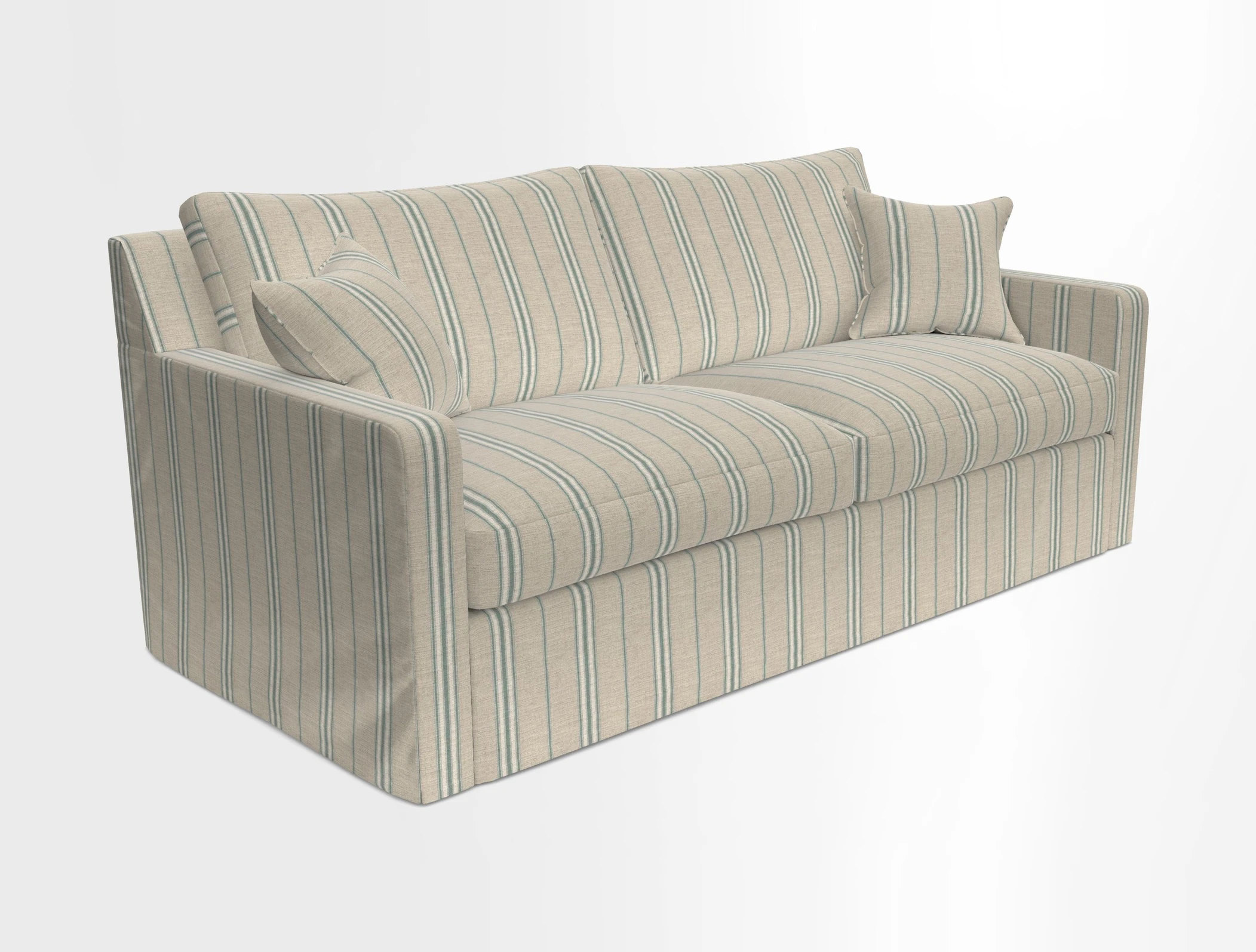 Stopham Sofa Bed in Romo Linara Shingle, seat in Designer's Guild Florian Corn