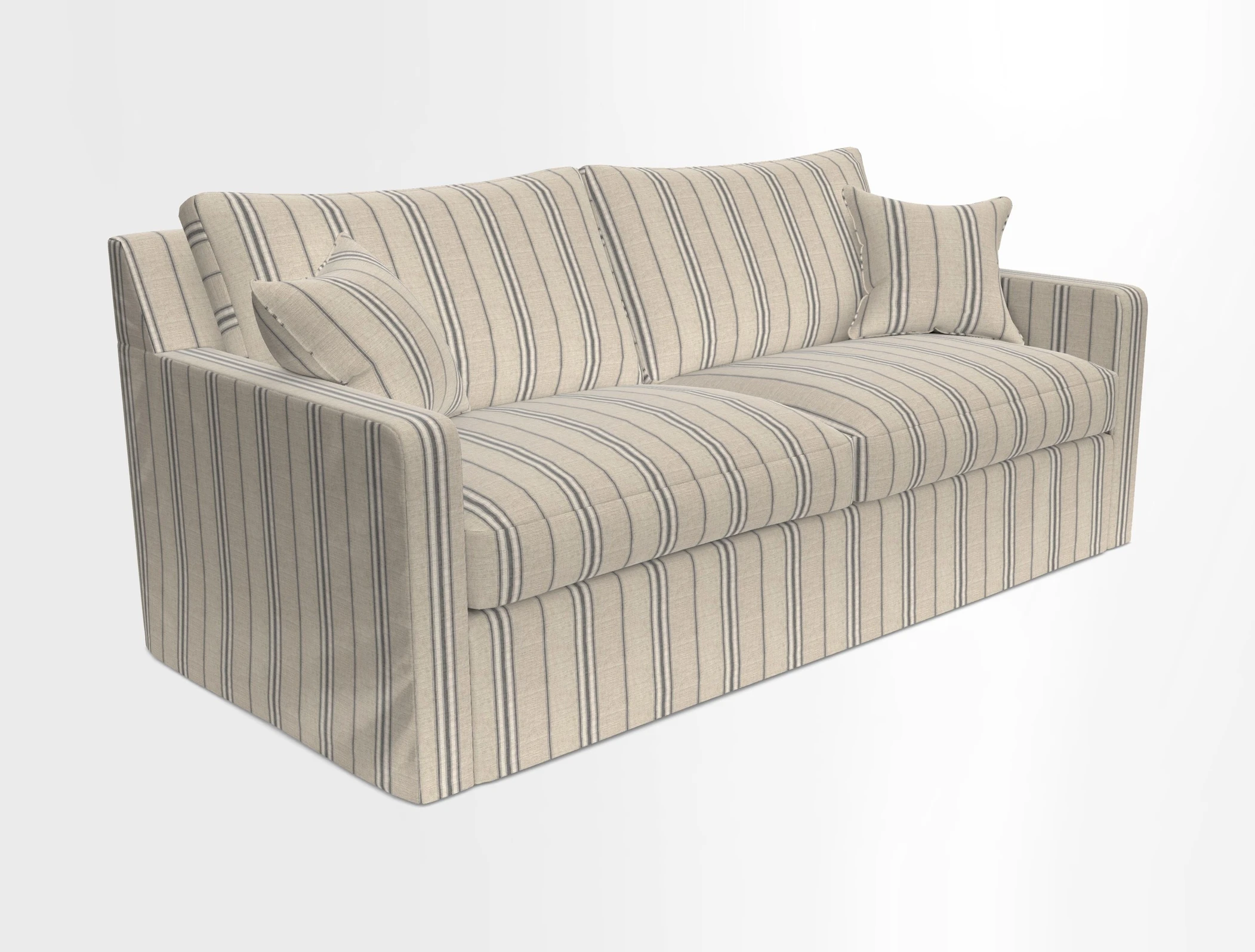 Stopham Sofa Bed in Romo Linara Shingle, seat in Designer's Guild Florian Corn