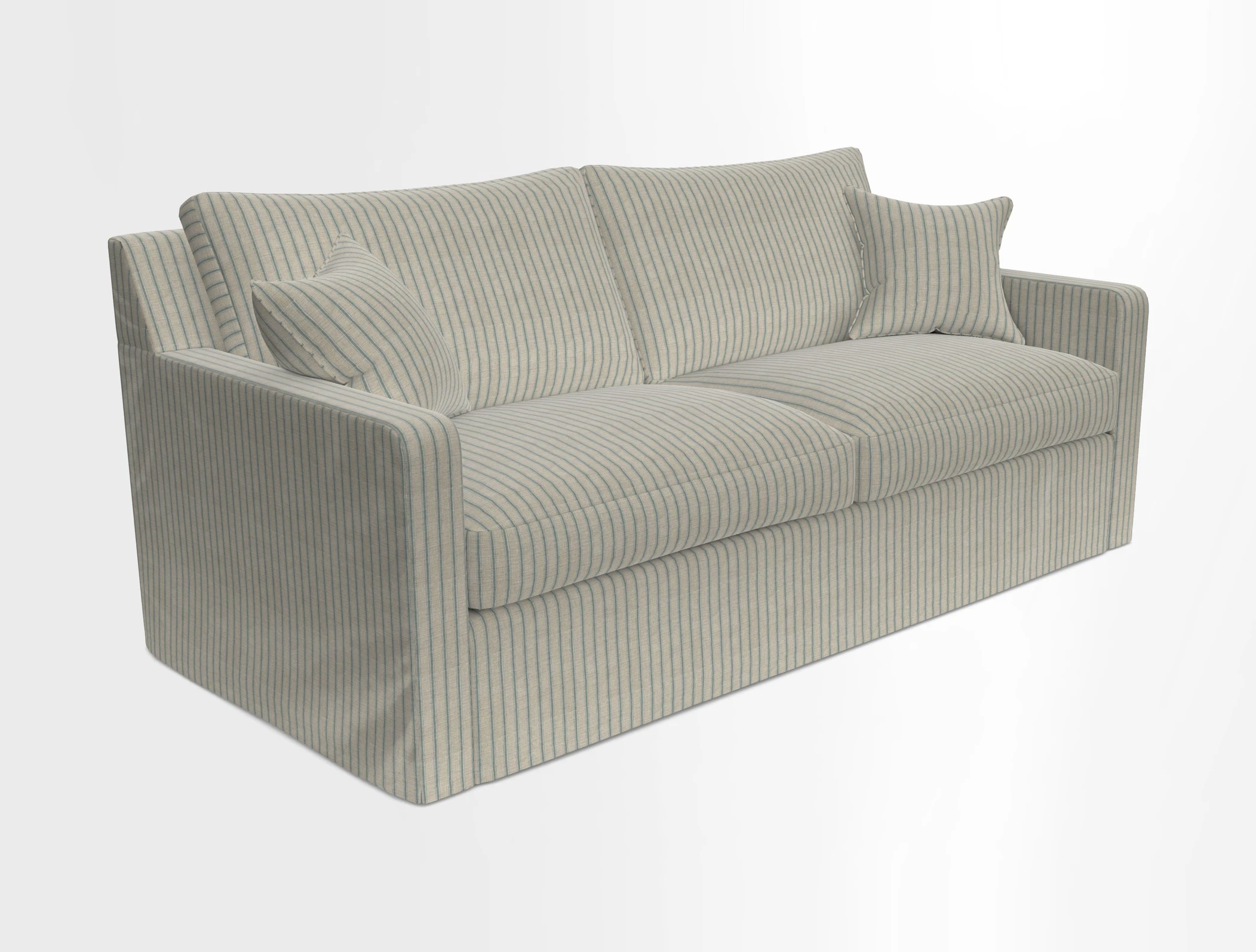 Stopham Sofa Bed in Romo Linara Shingle, seat in Designer's Guild Florian Corn