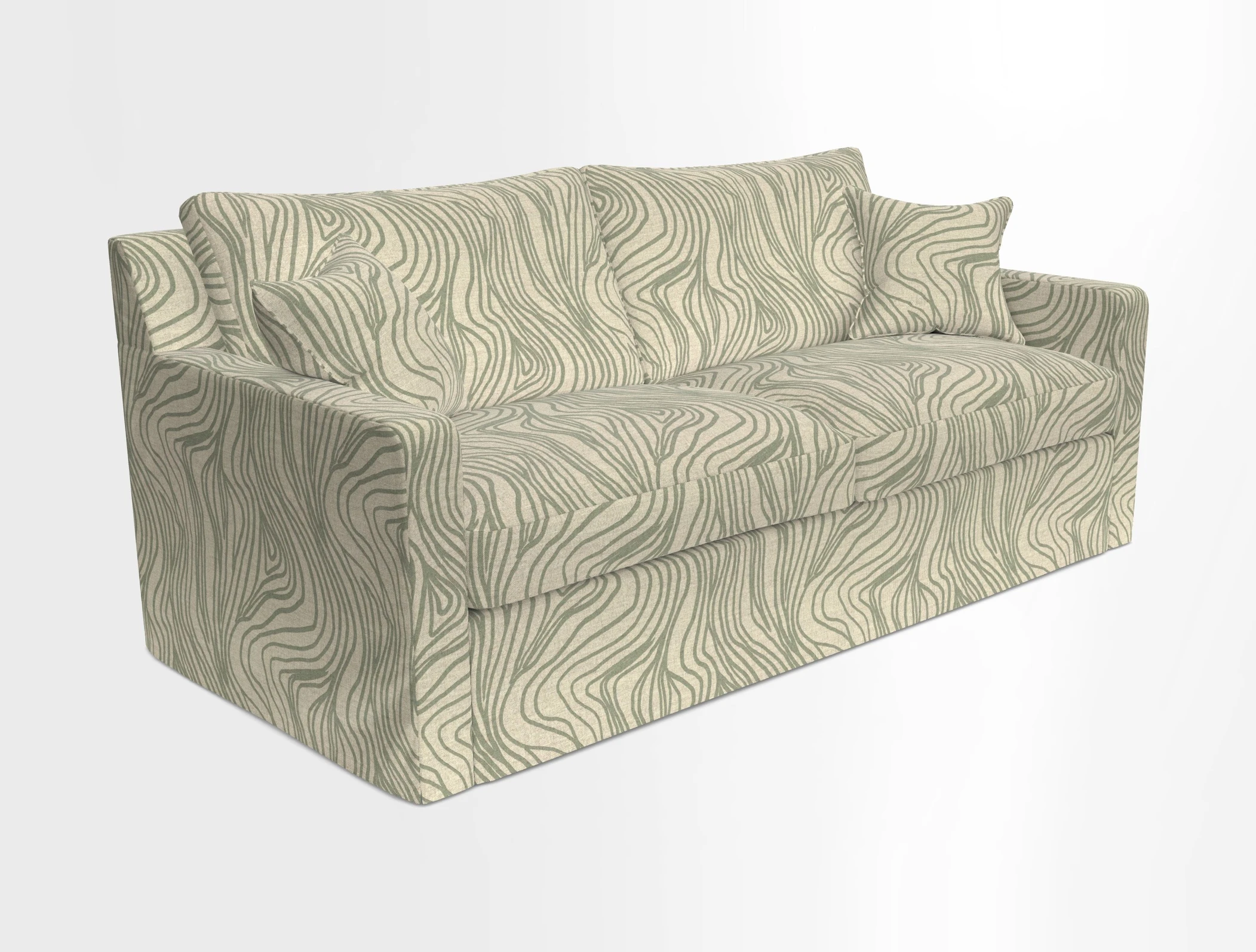 Stopham Sofa Bed in Romo Linara Shingle, seat in Designer's Guild Florian Corn