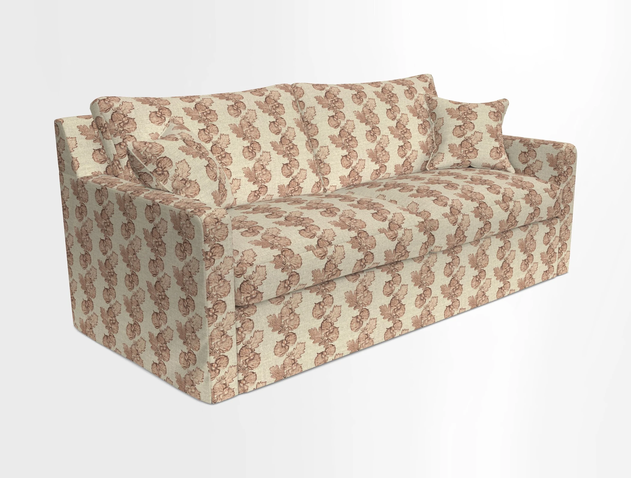 Stopham Sofa Bed in Romo Linara Shingle, seat in Designer's Guild Florian Corn
