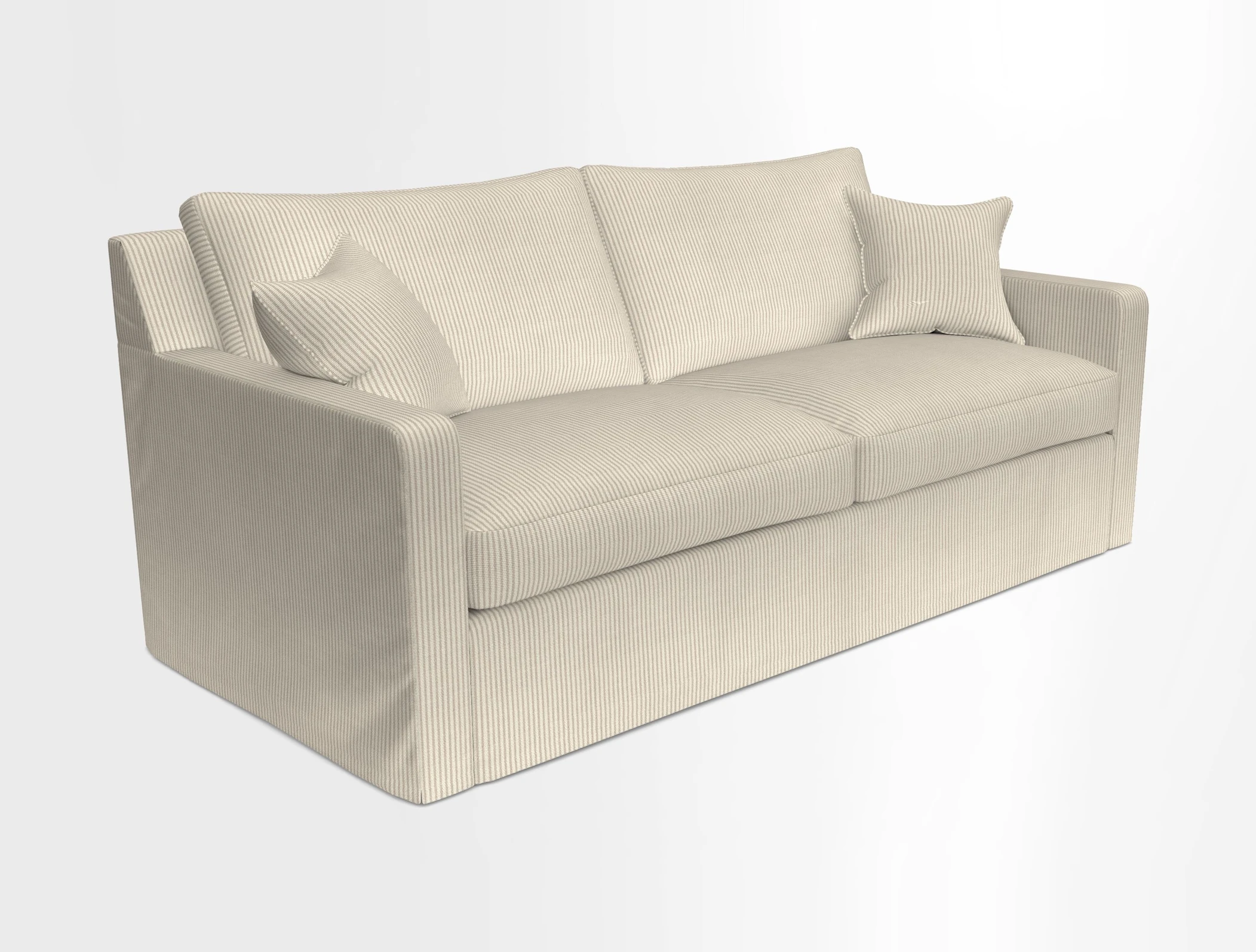 Stopham Sofa Bed in Romo Linara Shingle, seat in Designer's Guild Florian Corn