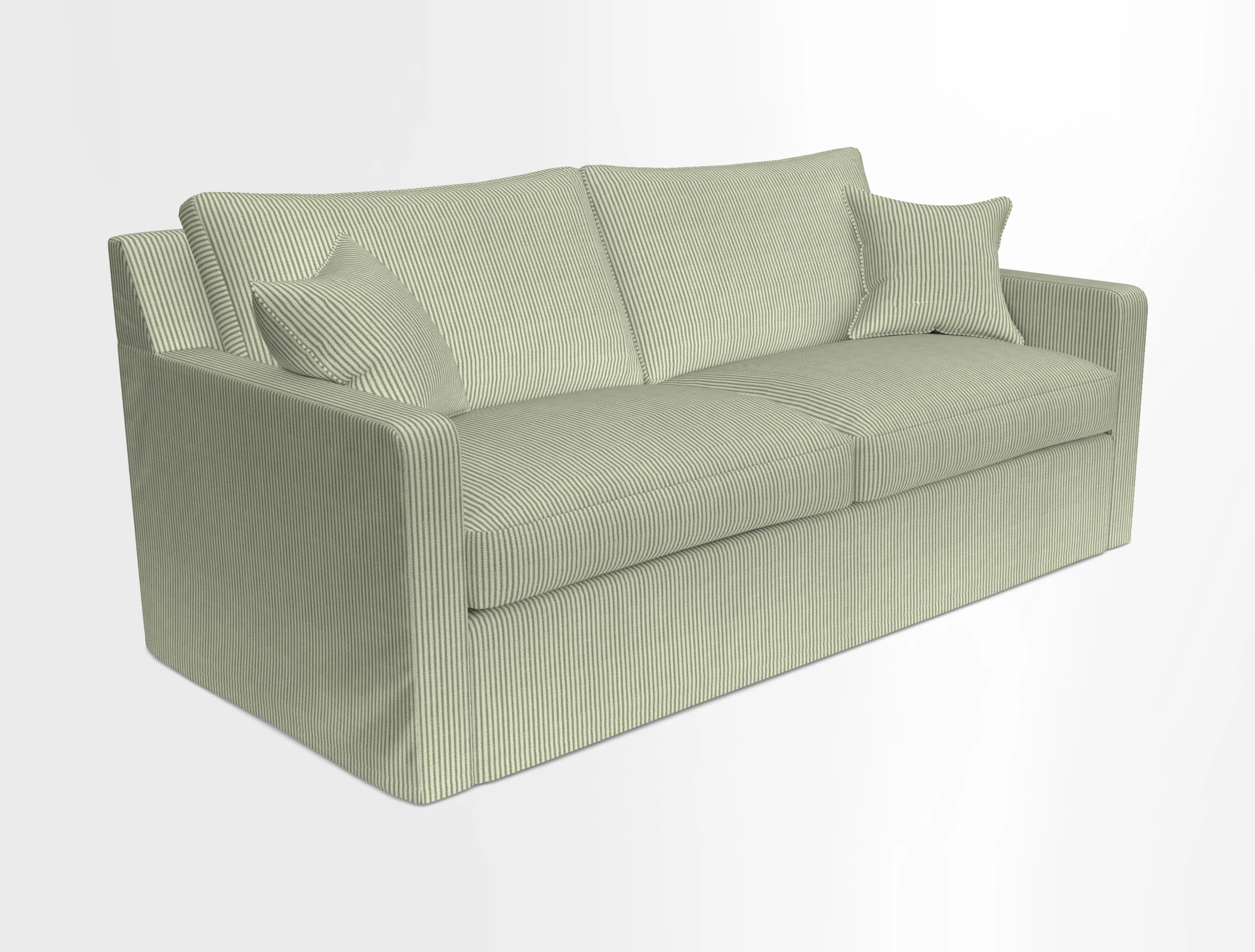 Stopham Sofa Bed in Romo Linara Shingle, seat in Designer's Guild Florian Corn