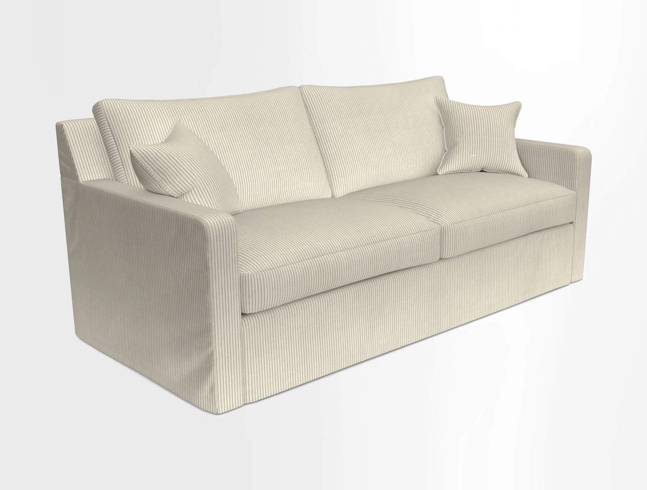 Stopham Sofa Bed in Romo Linara Shingle, seat in Designer's Guild Florian Corn