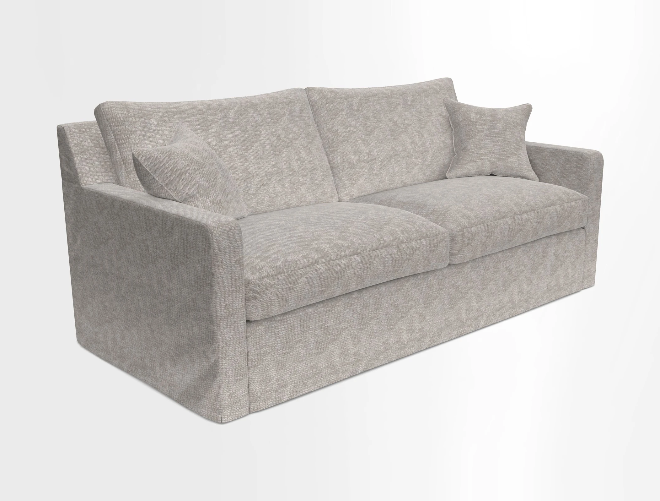 Stopham Sofa Bed in Romo Linara Shingle, seat in Designer's Guild Florian Corn