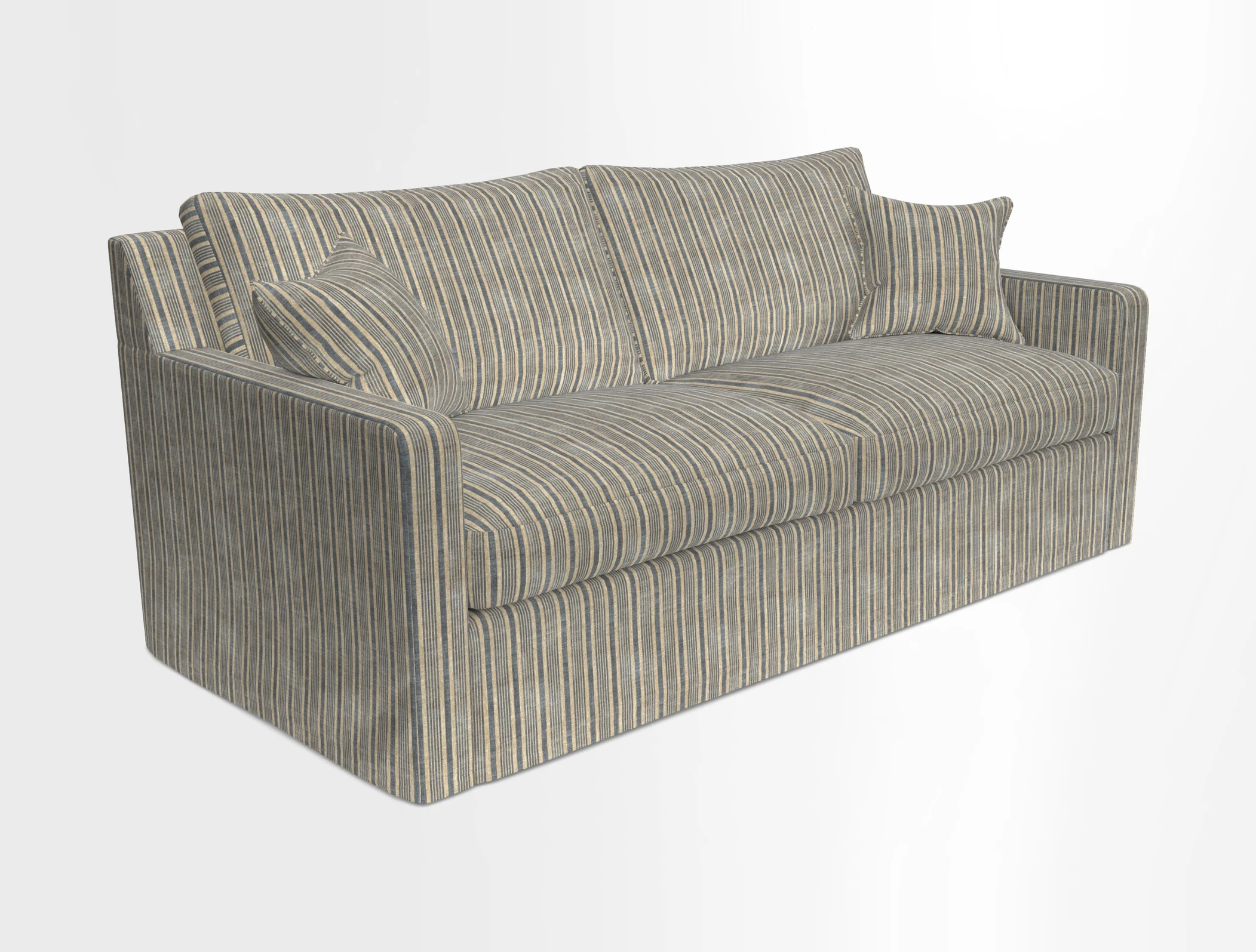 Stopham Sofa Bed in Romo Linara Shingle, seat in Designer's Guild Florian Corn