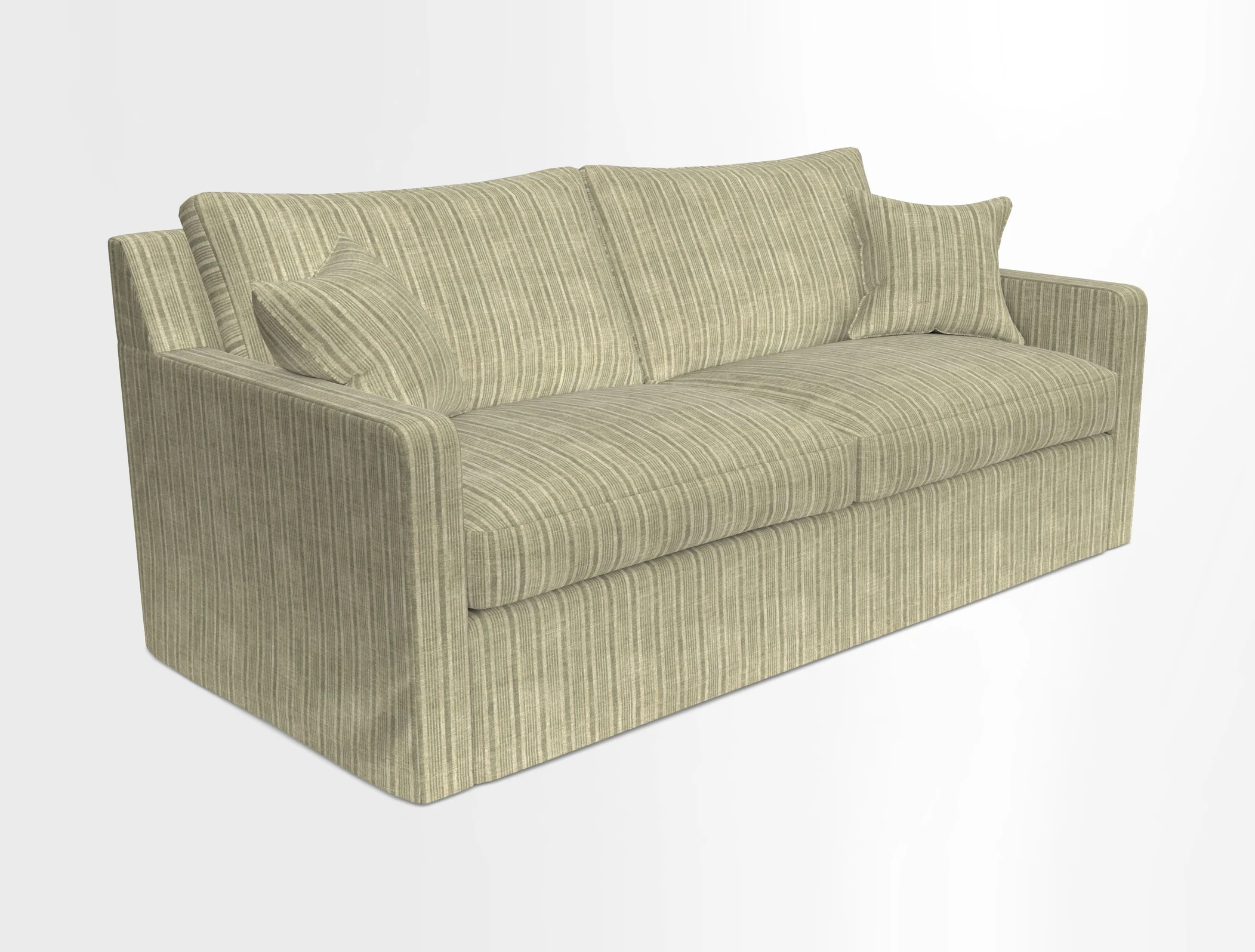 Stopham Sofa Bed in Romo Linara Shingle, seat in Designer's Guild Florian Corn