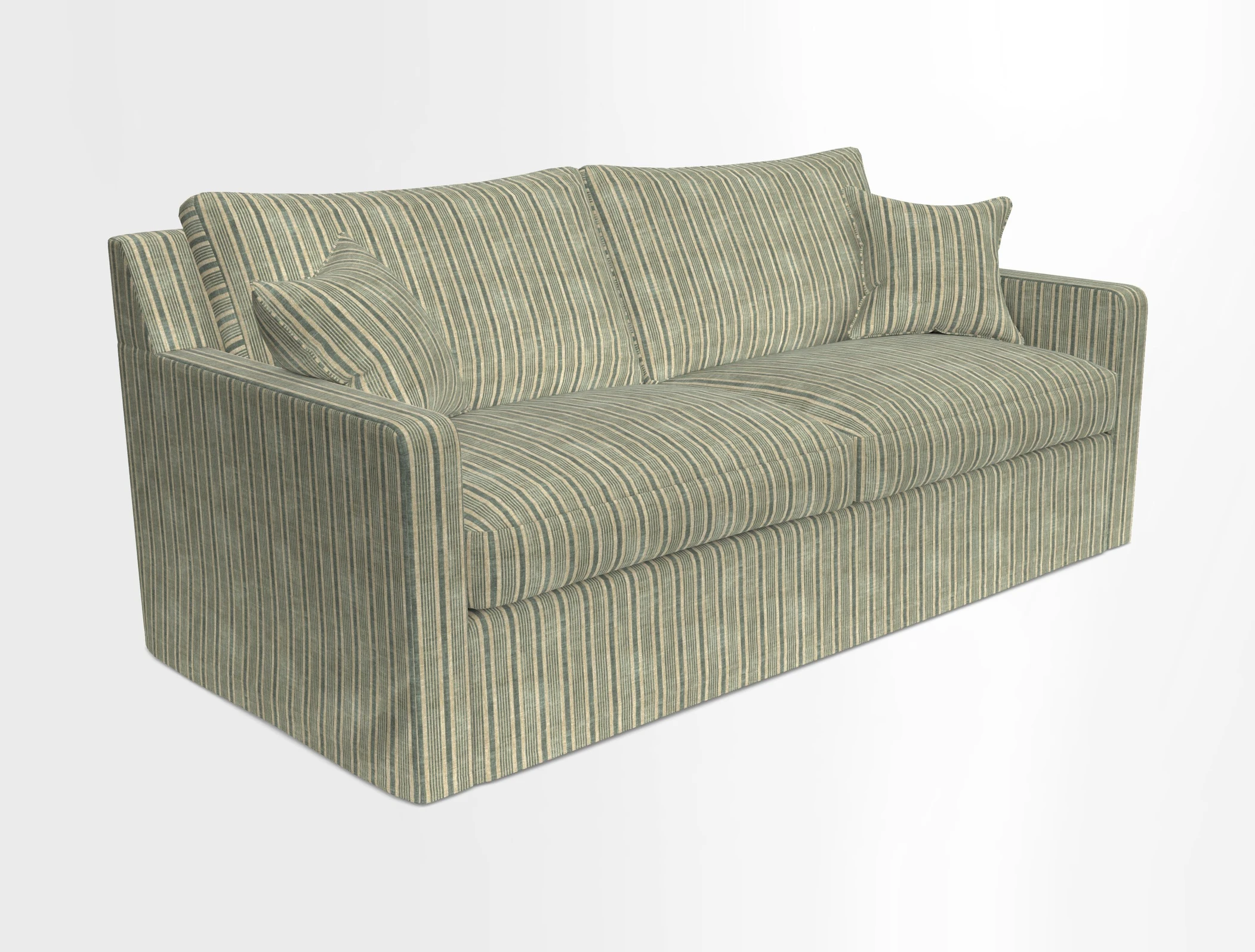 Stopham Sofa Bed in Romo Linara Shingle, seat in Designer's Guild Florian Corn