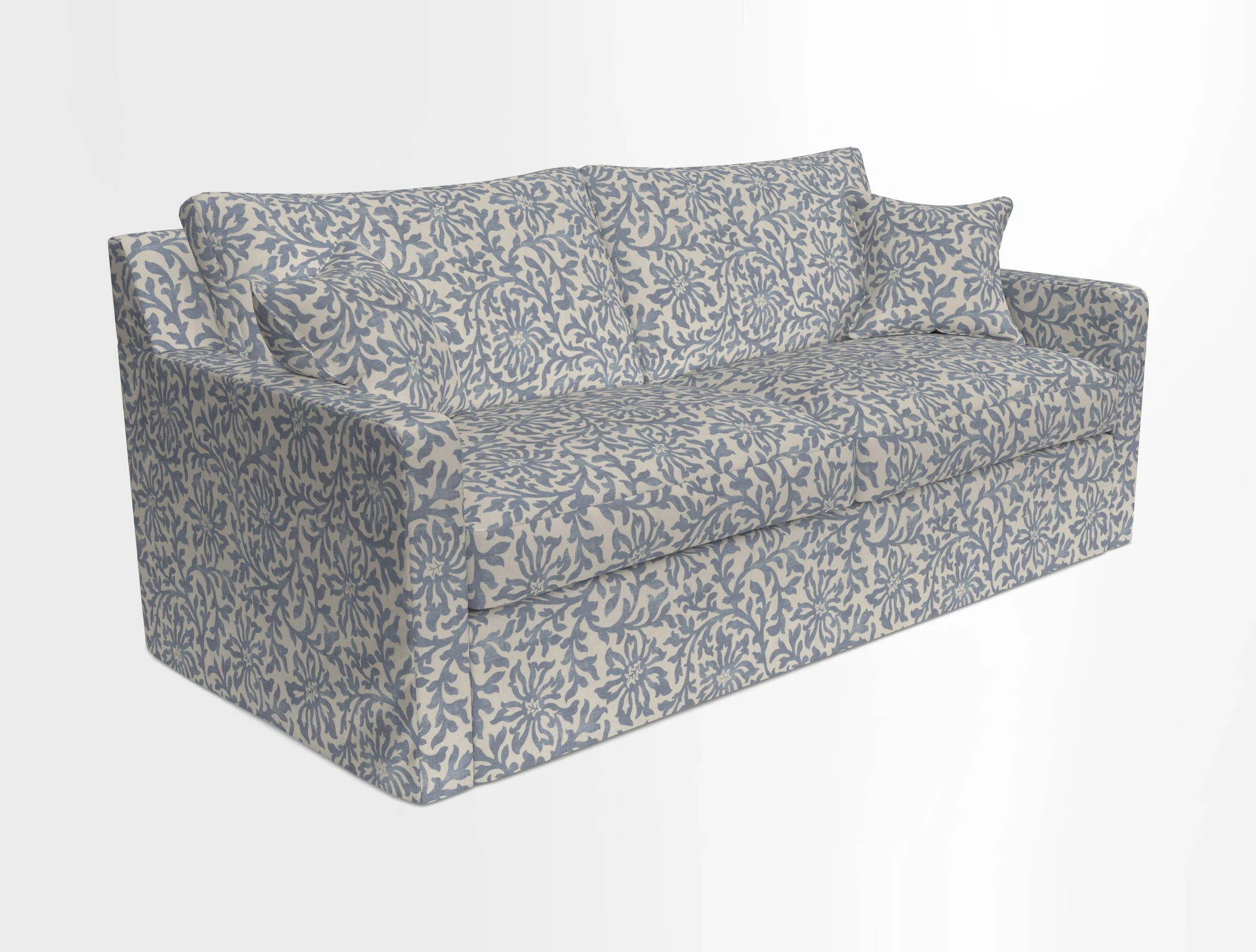 Stopham Sofa Bed in Romo Linara Shingle, seat in Designer's Guild Florian Corn