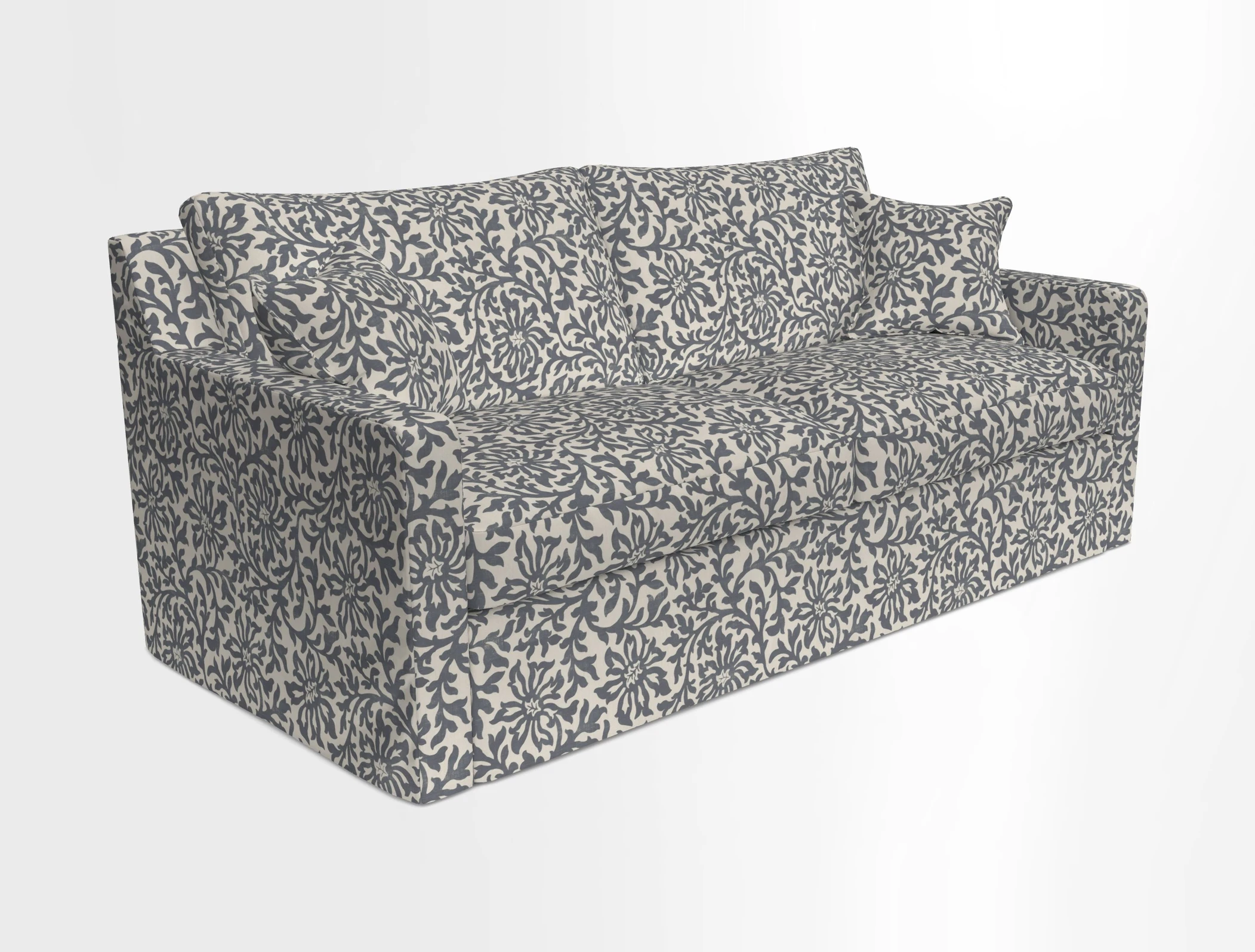 Stopham Sofa Bed in Romo Linara Shingle, seat in Designer's Guild Florian Corn