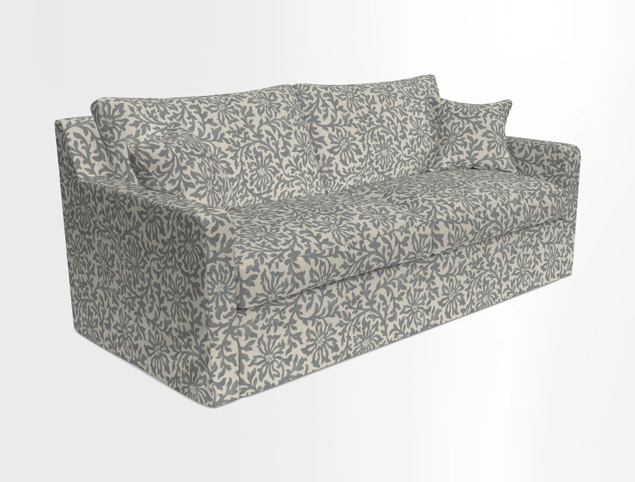 Stopham Sofa Bed in Romo Linara Shingle, seat in Designer's Guild Florian Corn