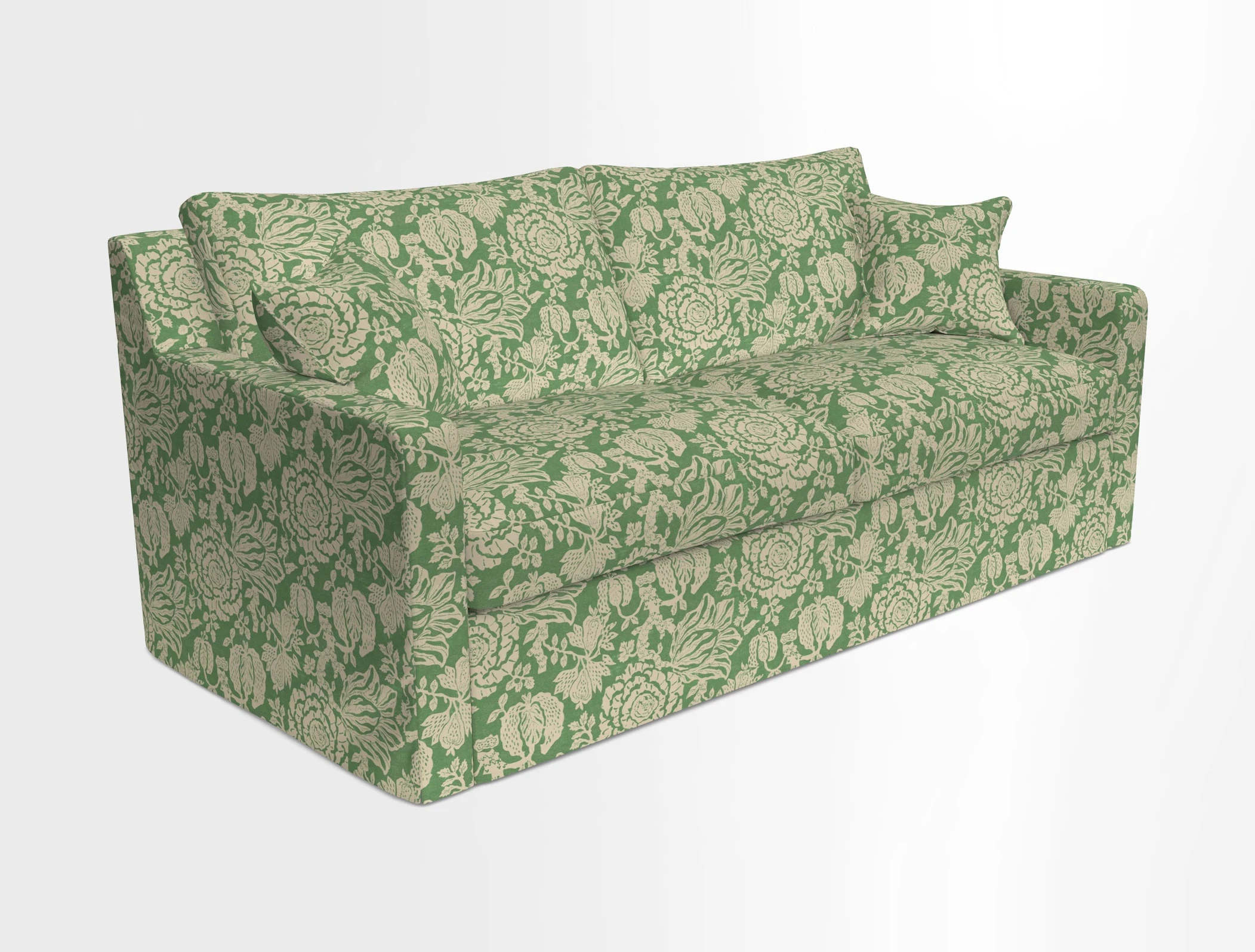 Stopham Sofa Bed in Romo Linara Shingle, seat in Designer's Guild Florian Corn