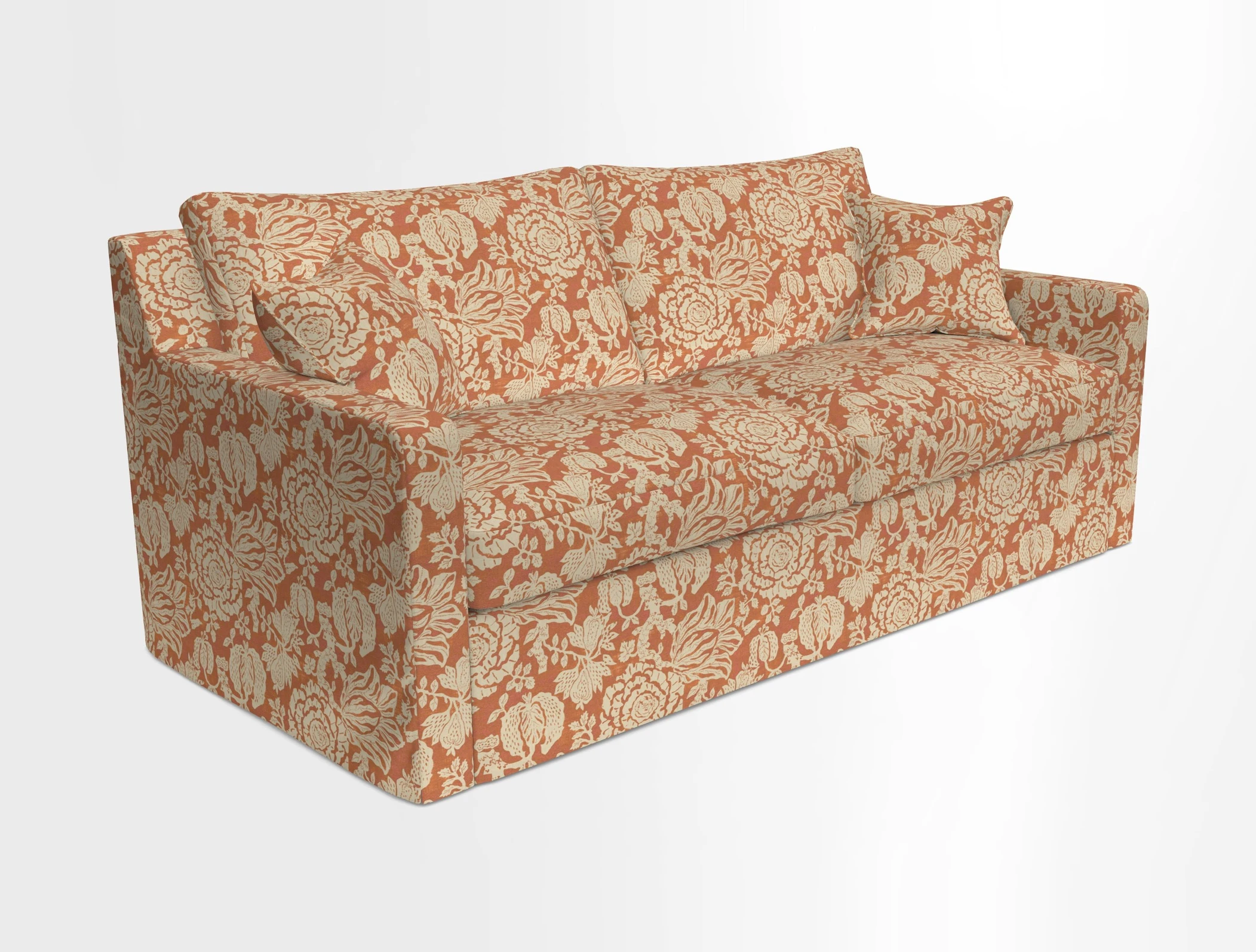 Stopham Sofa Bed in Romo Linara Shingle, seat in Designer's Guild Florian Corn