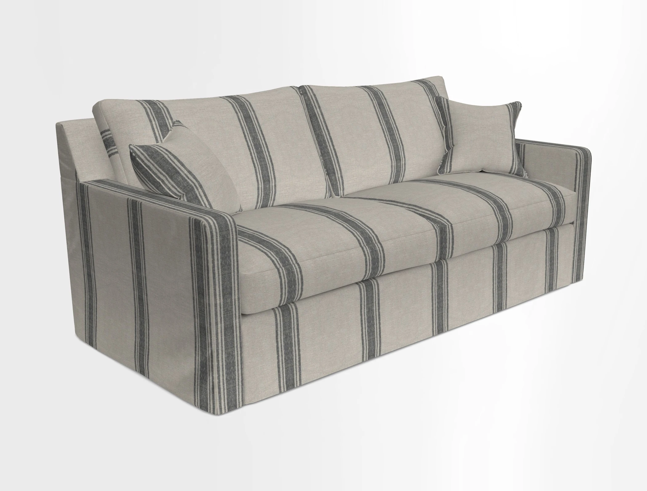 Stopham Sofa Bed in Romo Linara Shingle, seat in Designer's Guild Florian Corn