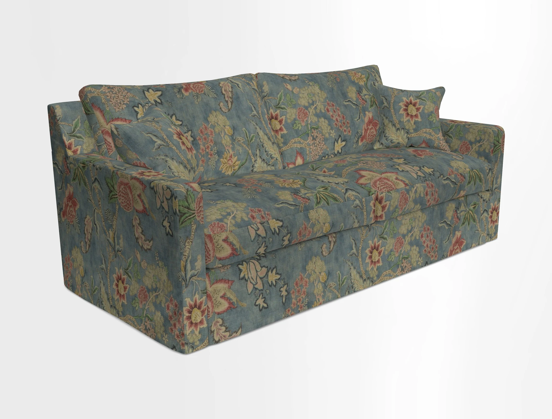 Stopham Sofa Bed in Romo Linara Shingle, seat in Designer's Guild Florian Corn