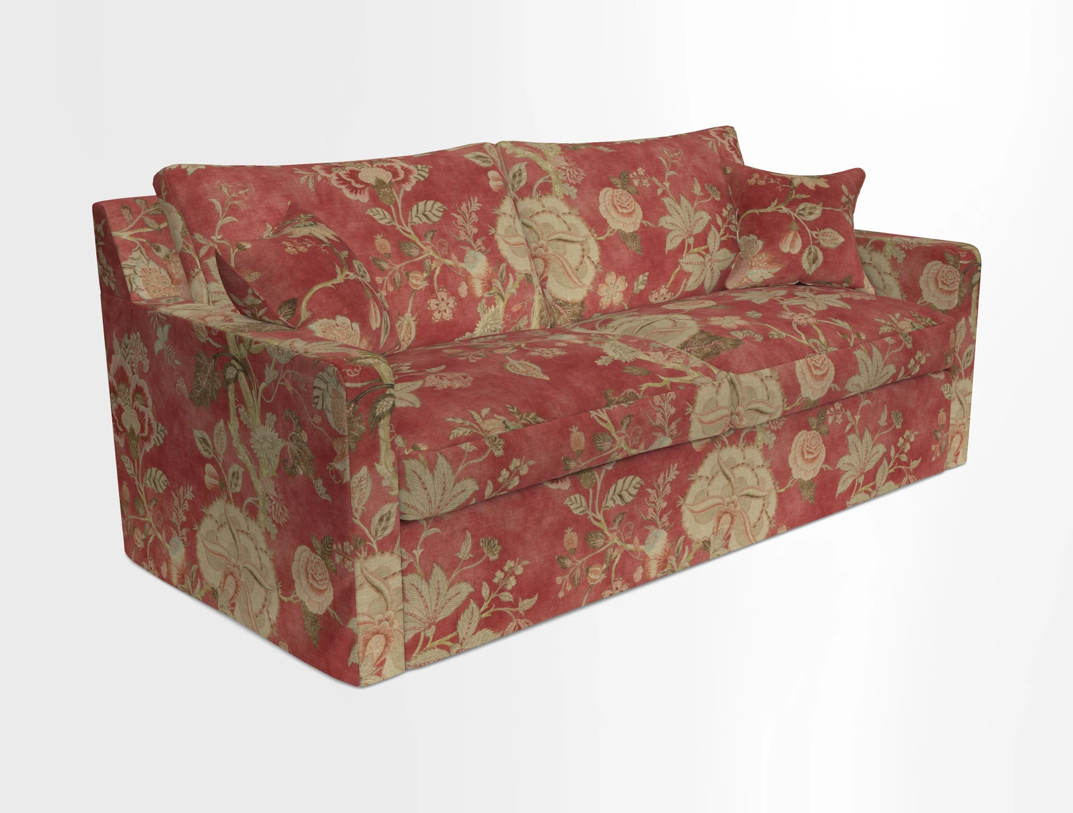 Stopham Sofa Bed in Romo Linara Shingle, seat in Designer's Guild Florian Corn