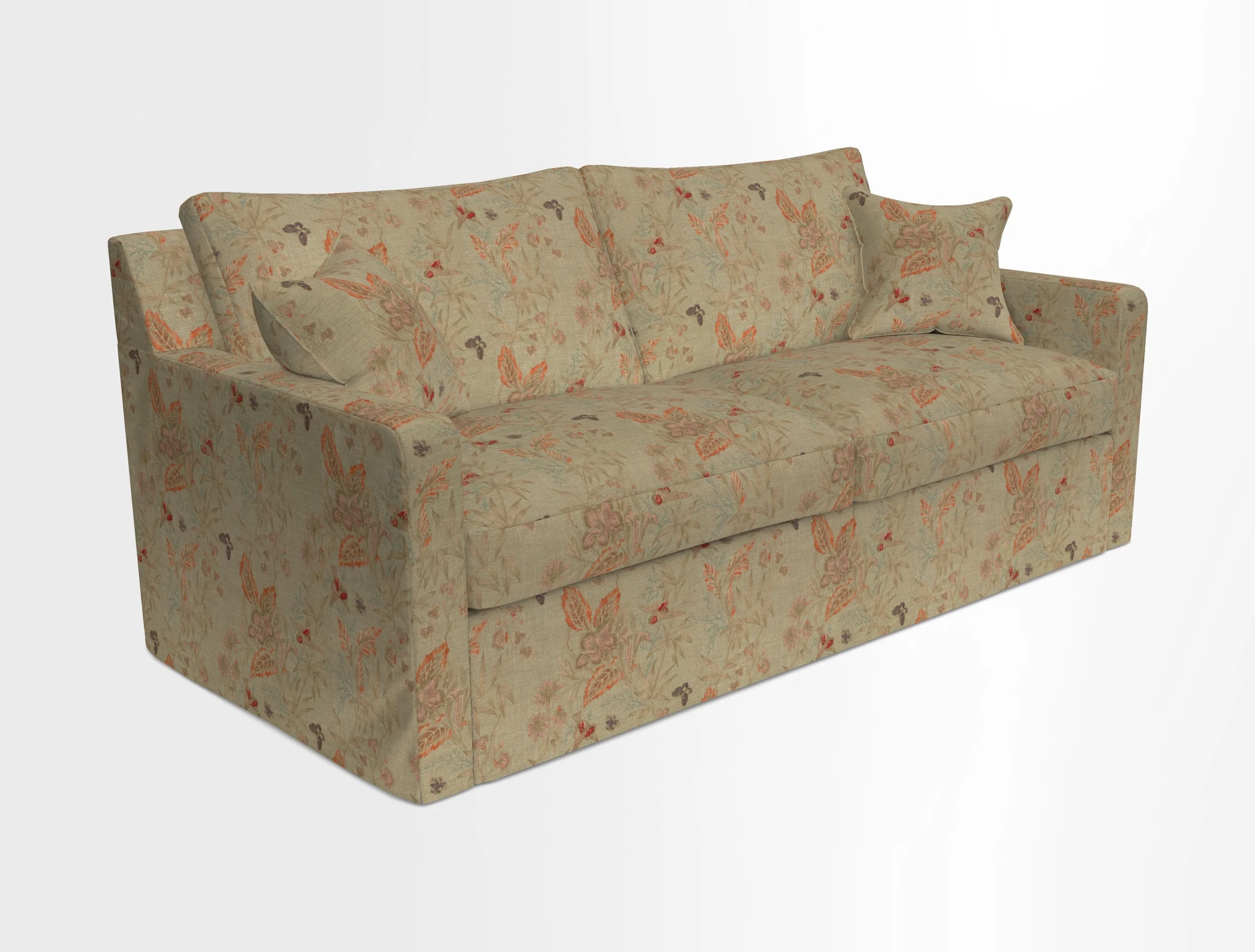 Stopham Sofa Bed in Romo Linara Shingle, seat in Designer's Guild Florian Corn
