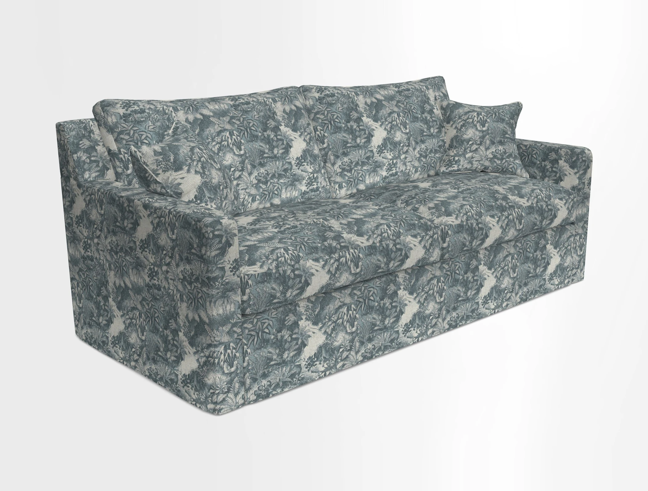 Stopham Sofa Bed in Romo Linara Shingle, seat in Designer's Guild Florian Corn