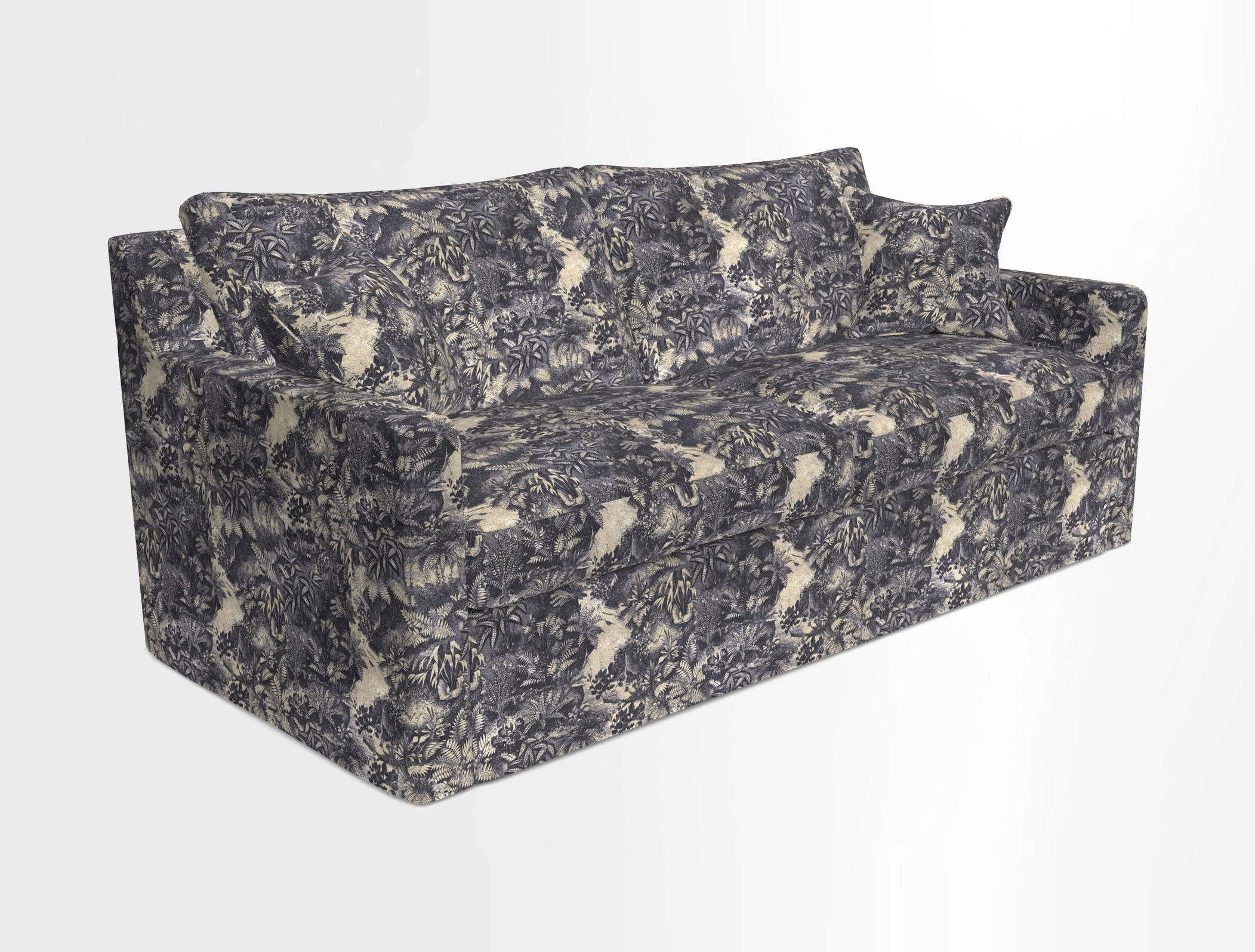 Stopham Sofa Bed in Romo Linara Shingle, seat in Designer's Guild Florian Corn
