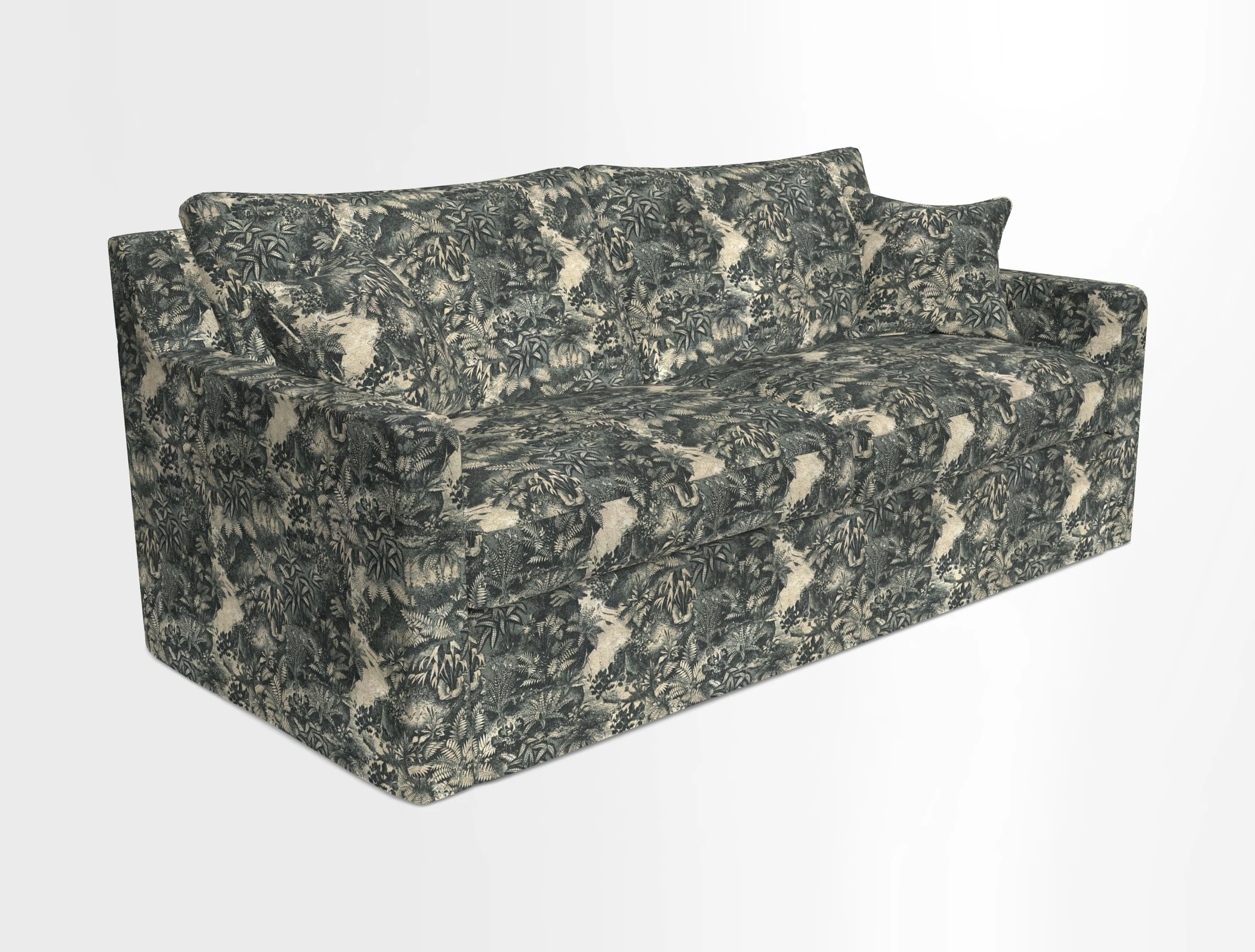 Stopham Sofa Bed in Romo Linara Shingle, seat in Designer's Guild Florian Corn