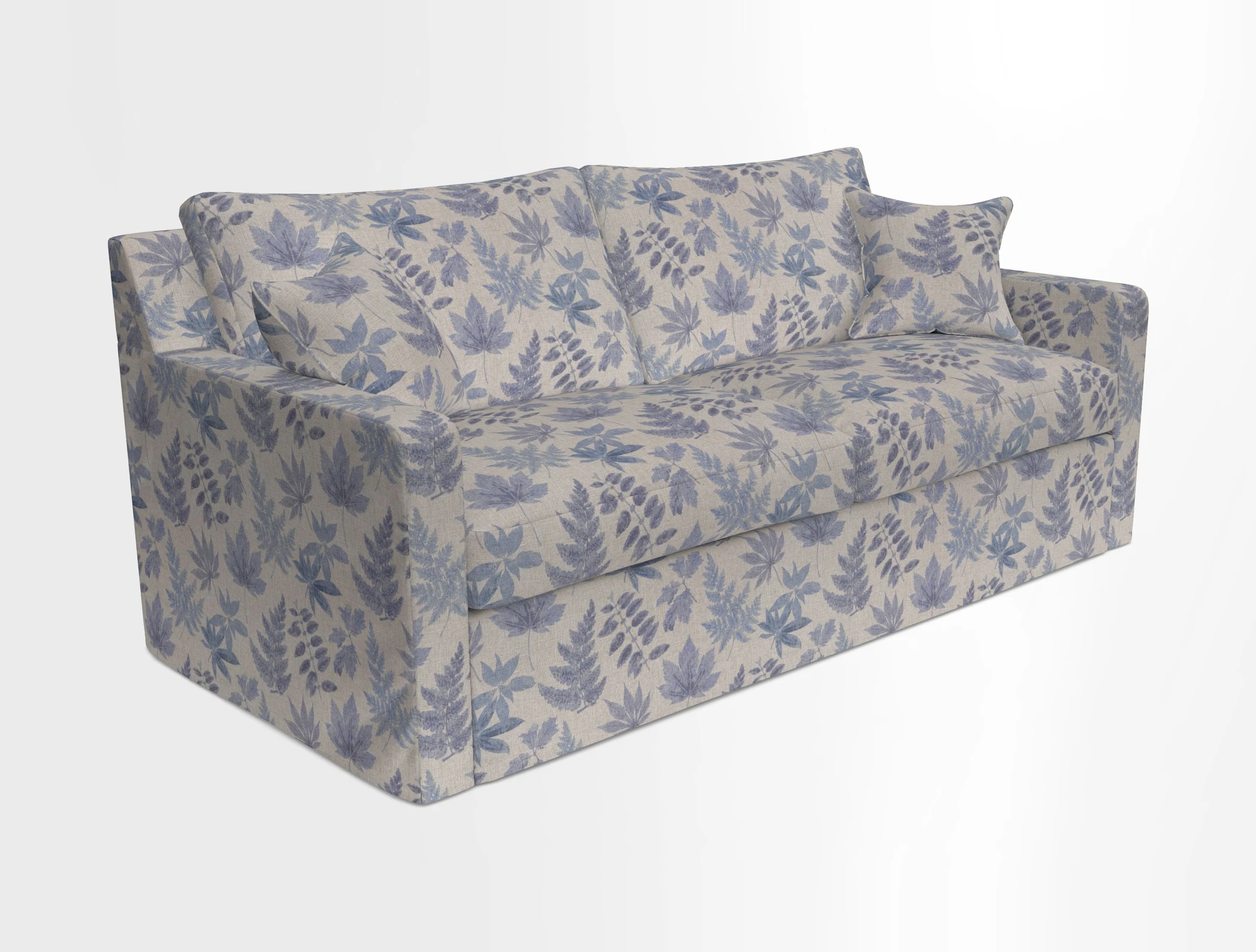 Stopham Sofa Bed in Romo Linara Shingle, seat in Designer's Guild Florian Corn