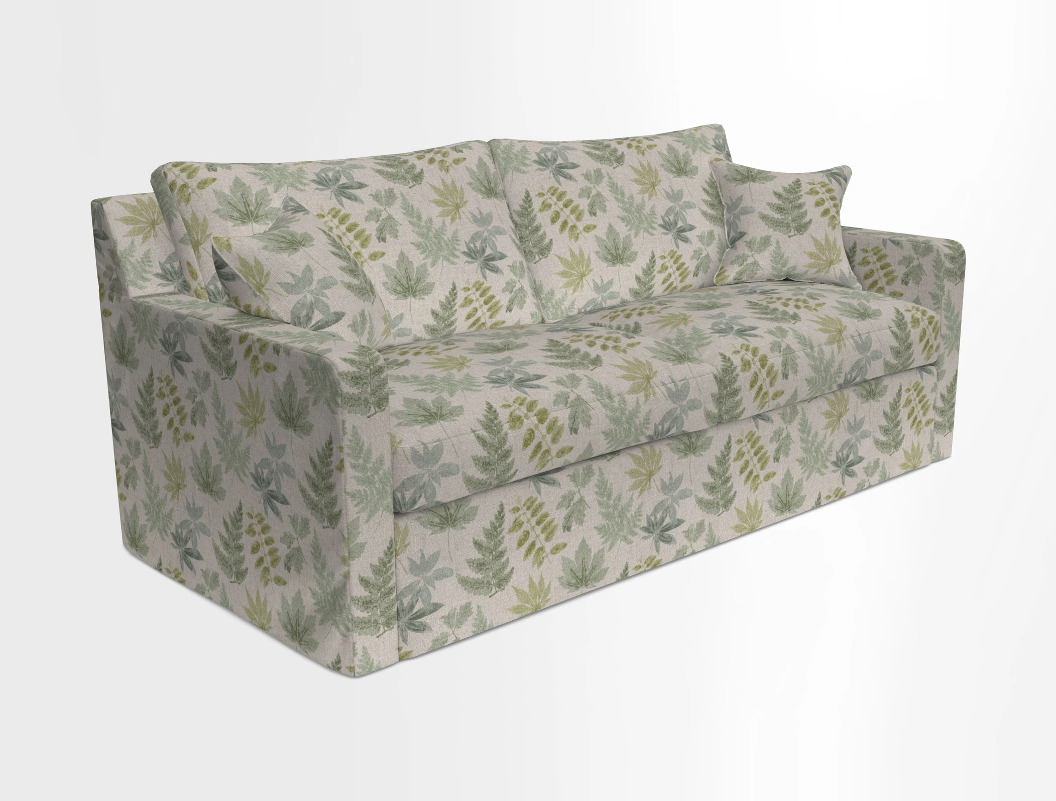 Stopham Sofa Bed in Romo Linara Shingle, seat in Designer's Guild Florian Corn