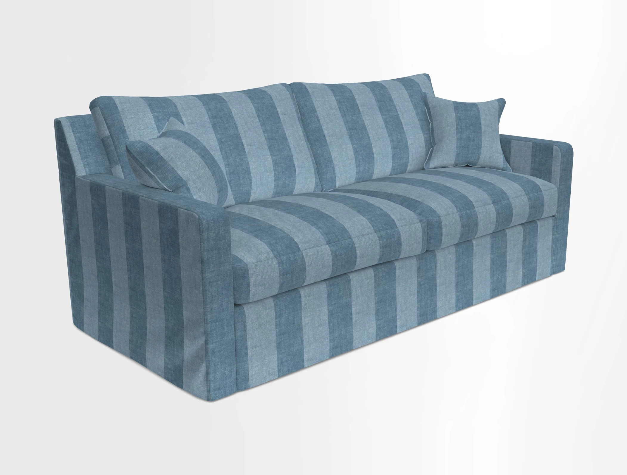 Stopham Sofa Bed in Romo Linara Shingle, seat in Designer's Guild Florian Corn