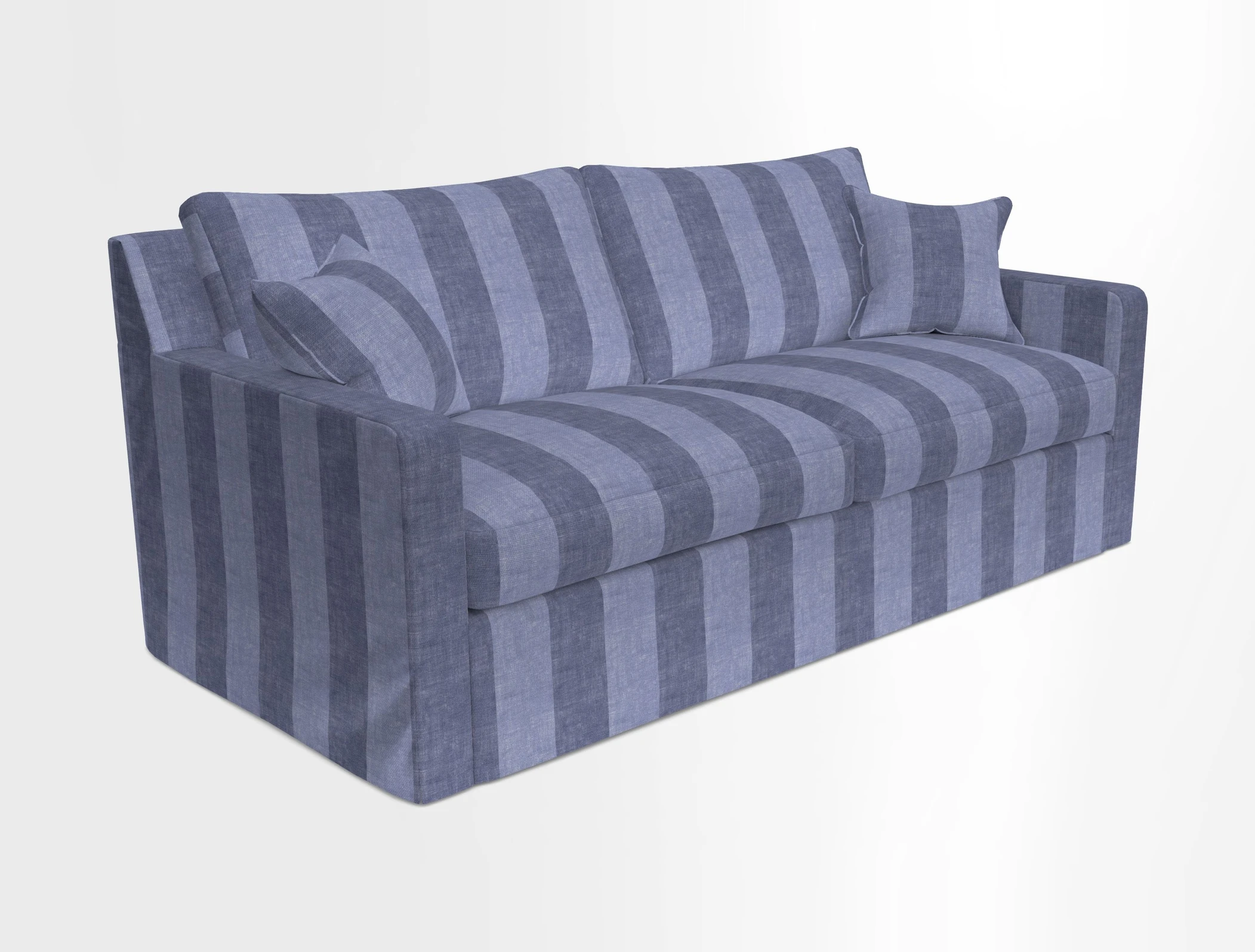 Stopham Sofa Bed in Romo Linara Shingle, seat in Designer's Guild Florian Corn