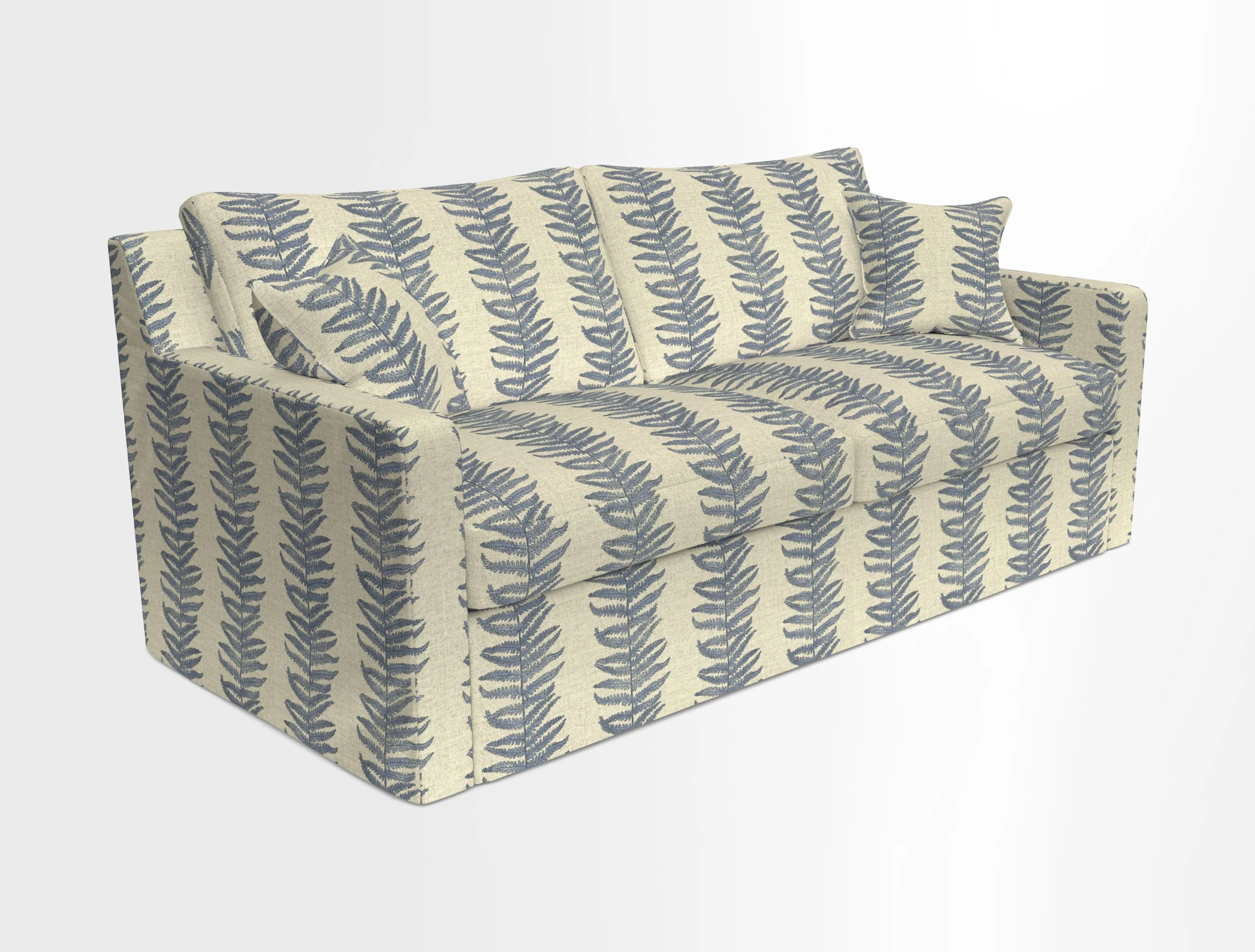 Stopham Sofa Bed in Romo Linara Shingle, seat in Designer's Guild Florian Corn