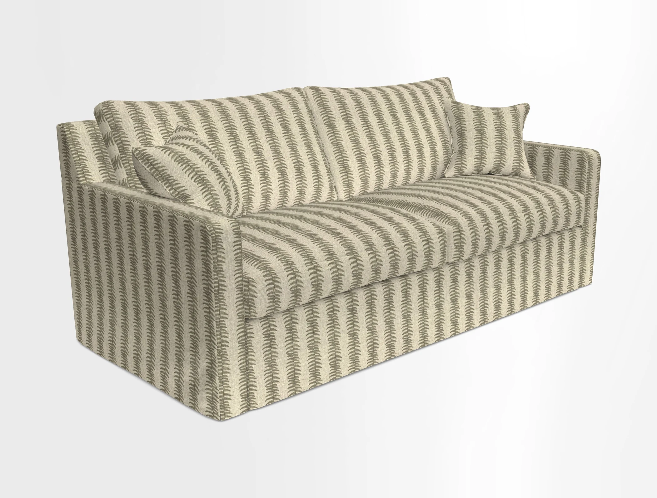 Stopham Sofa Bed in Romo Linara Shingle, seat in Designer's Guild Florian Corn