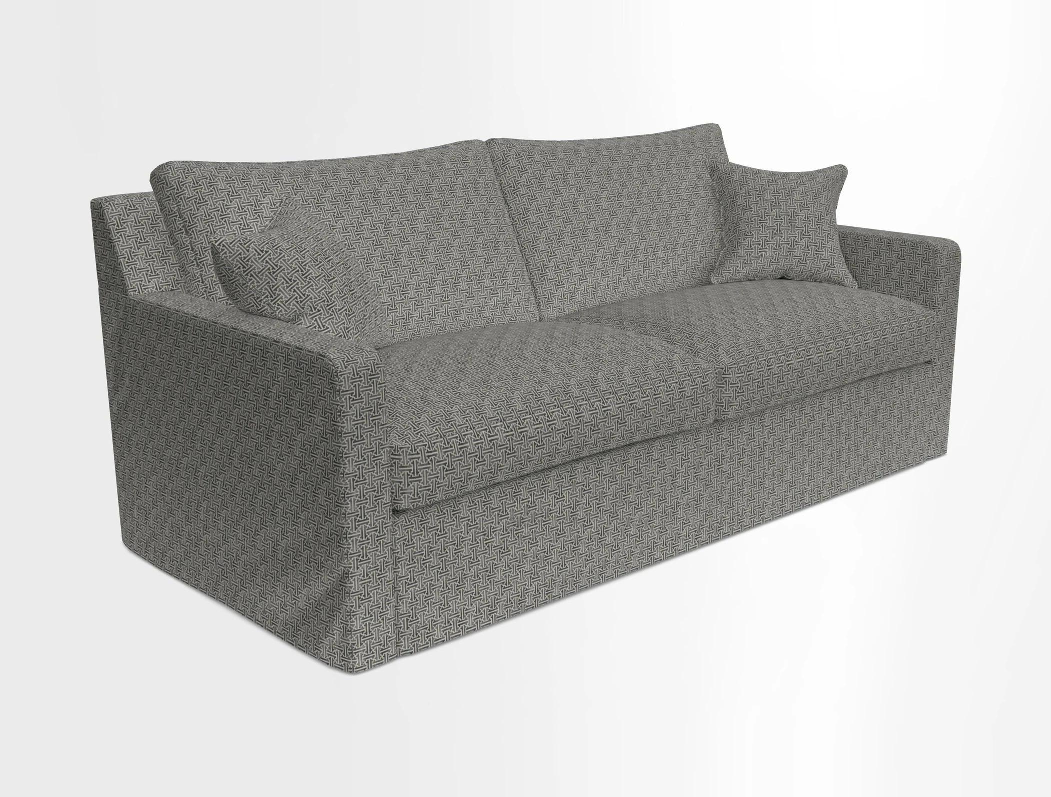 Stopham Sofa Bed in Romo Linara Shingle, seat in Designer's Guild Florian Corn