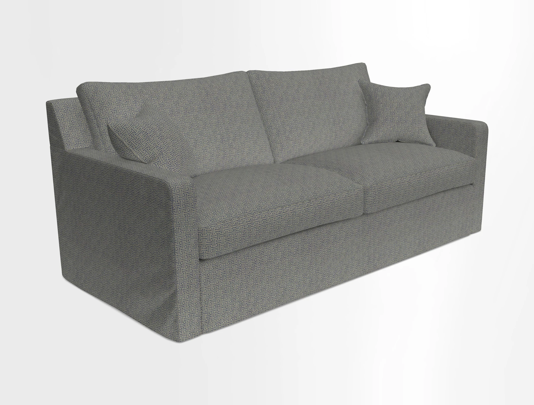 Stopham Sofa Bed in Romo Linara Shingle, seat in Designer's Guild Florian Corn