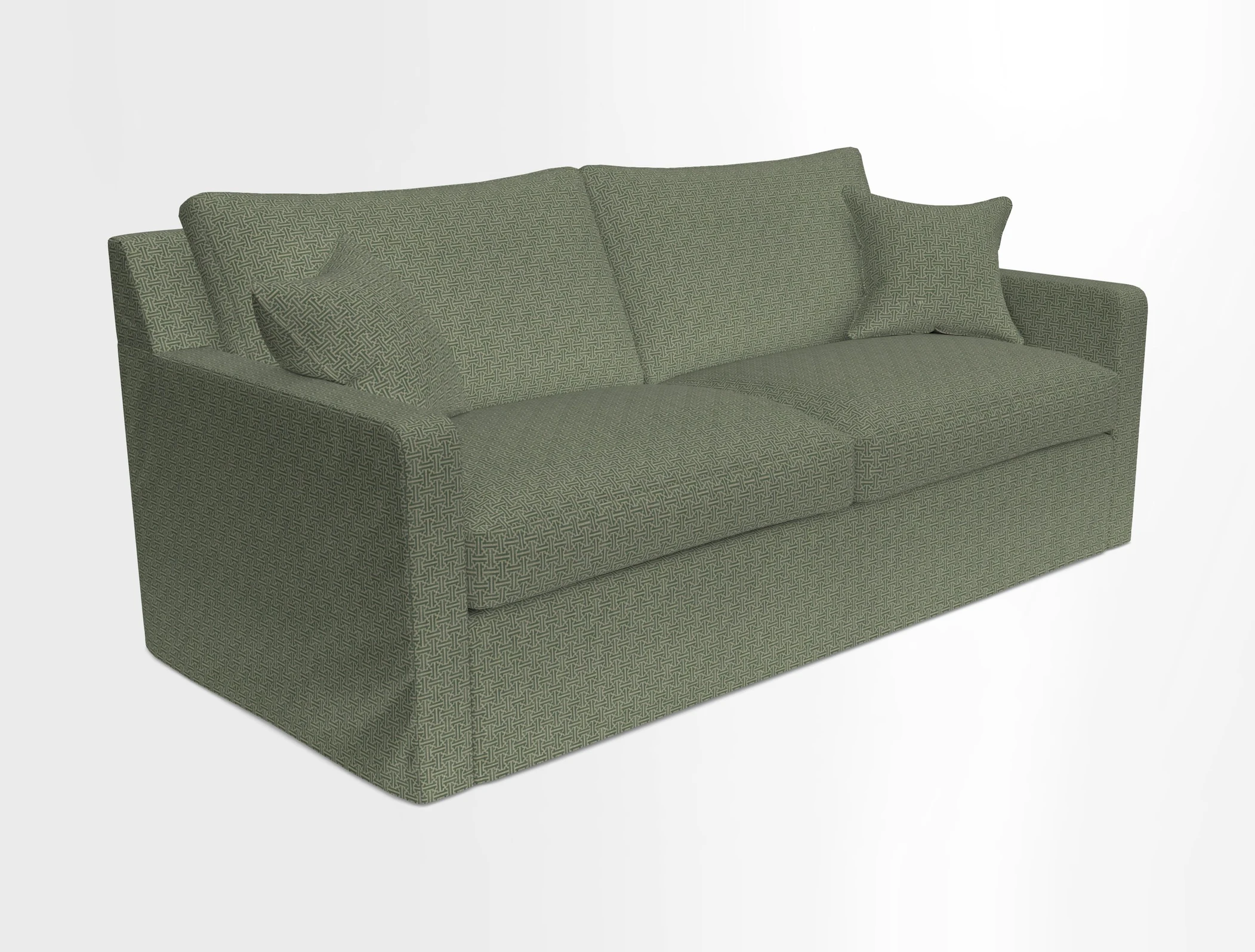 Stopham Sofa Bed in Romo Linara Shingle, seat in Designer's Guild Florian Corn