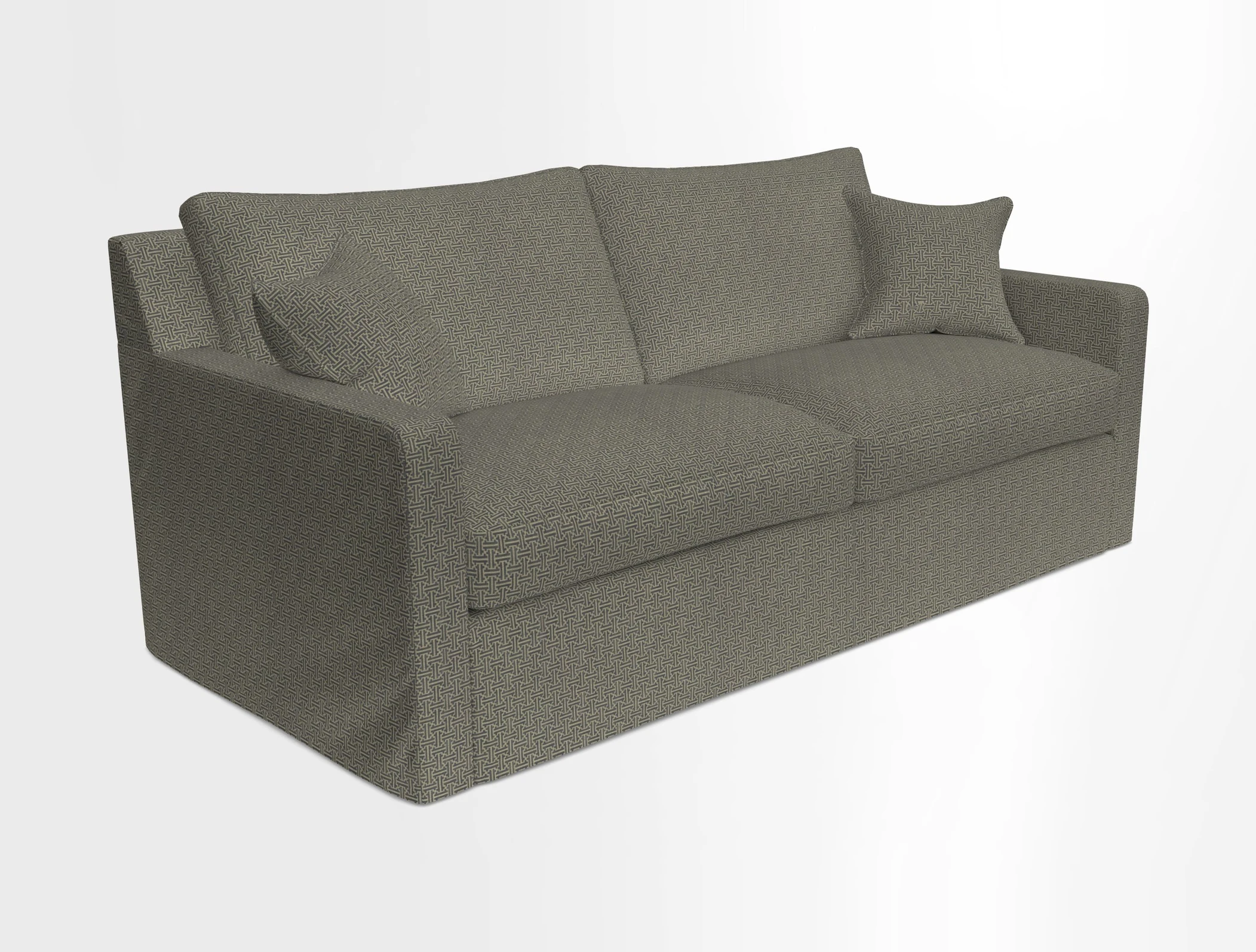 Stopham Sofa Bed in Romo Linara Shingle, seat in Designer's Guild Florian Corn