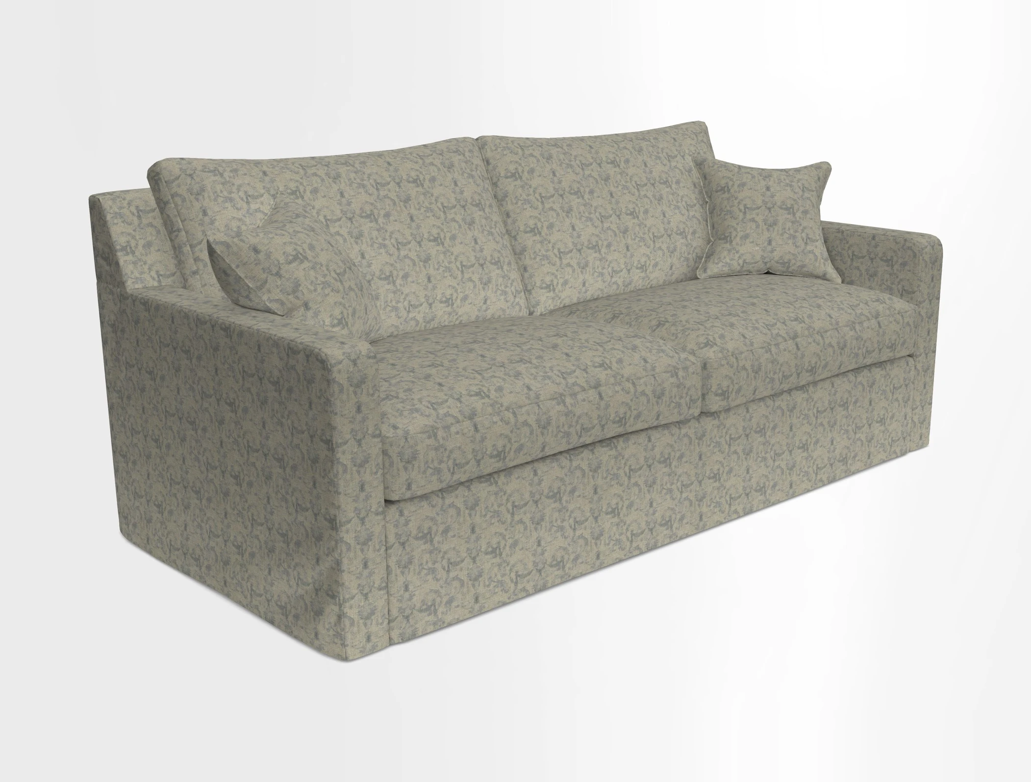 Stopham Sofa Bed in Romo Linara Shingle, seat in Designer's Guild Florian Corn