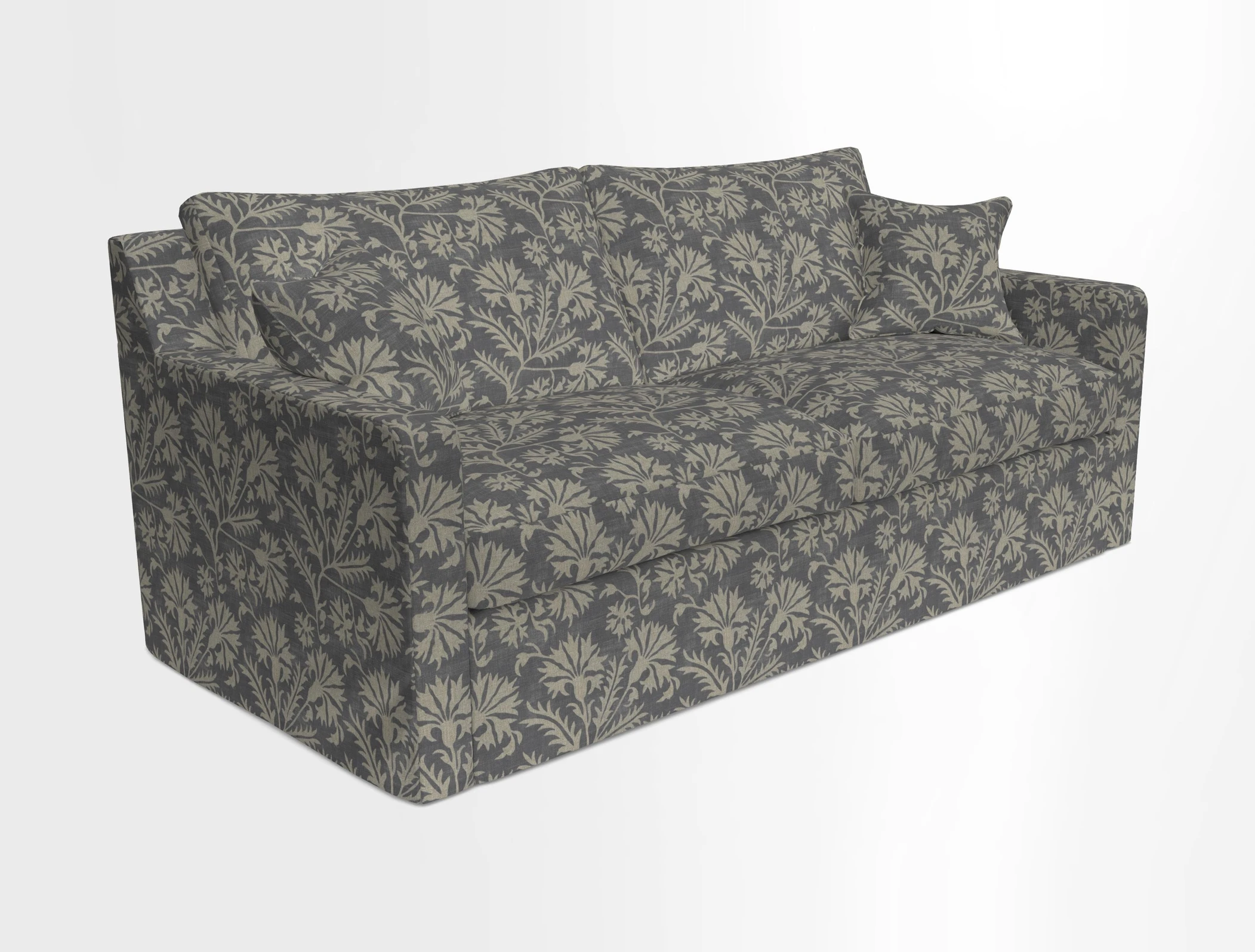 Stopham Sofa Bed in Romo Linara Shingle, seat in Designer's Guild Florian Corn