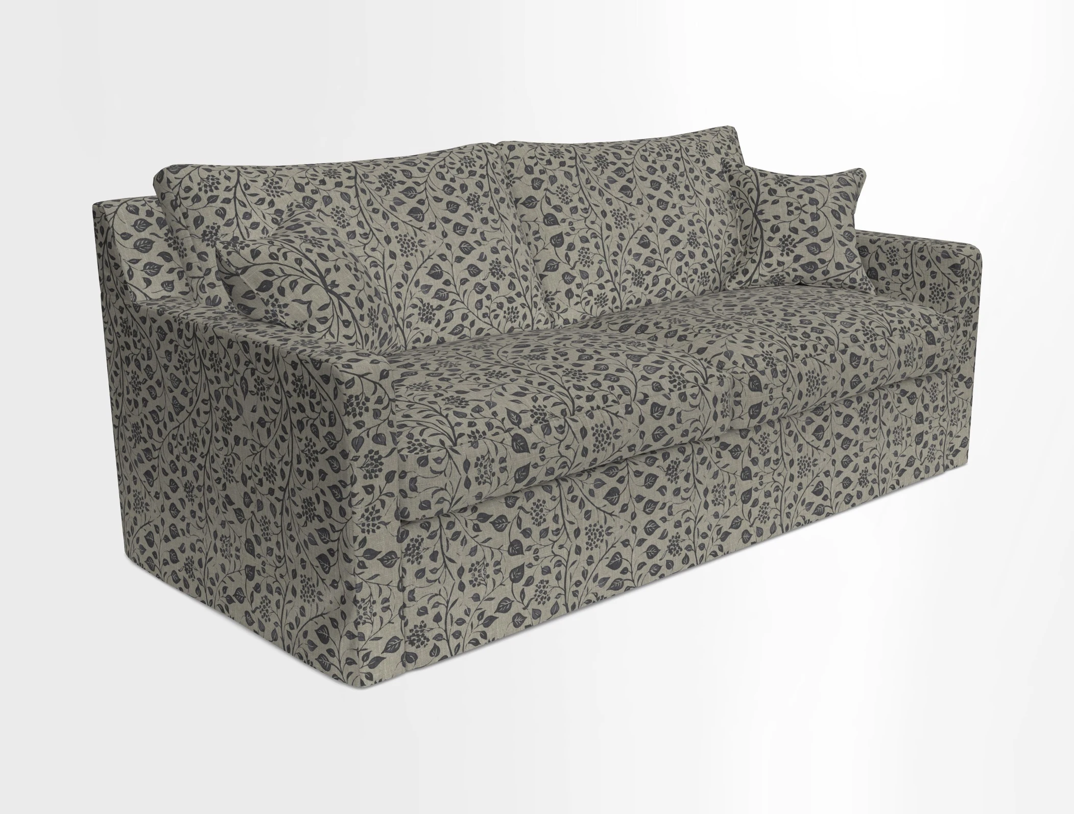 Stopham Sofa Bed in Romo Linara Shingle, seat in Designer's Guild Florian Corn