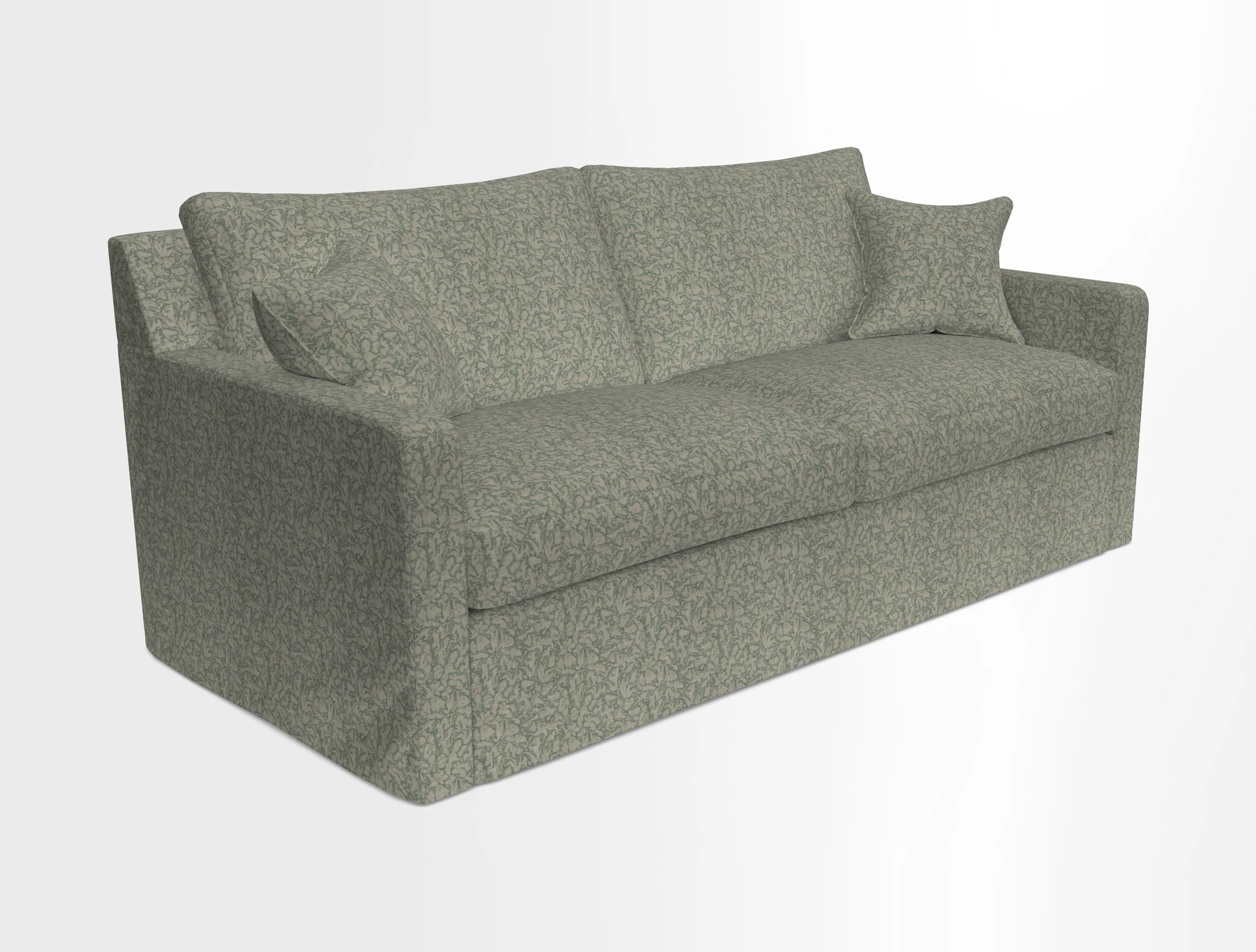 Stopham Sofa Bed in Romo Linara Shingle, seat in Designer's Guild Florian Corn