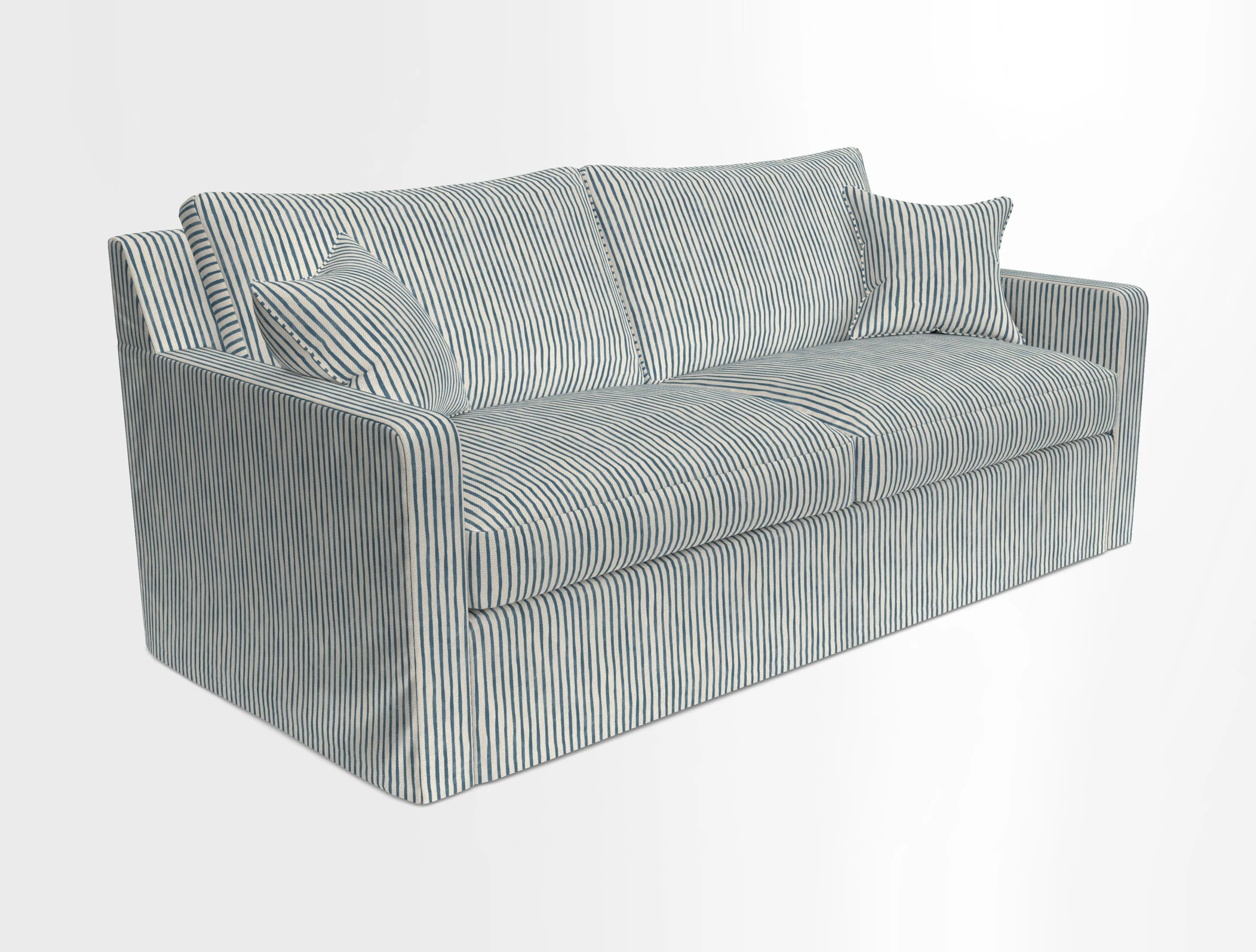 Stopham Sofa Bed in Romo Linara Shingle, seat in Designer's Guild Florian Corn