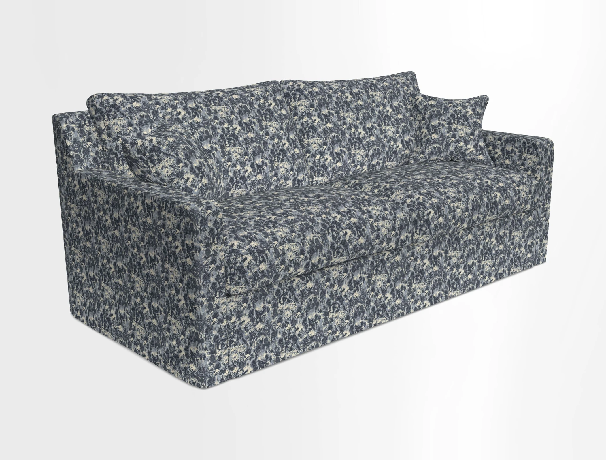 Stopham Sofa Bed in Romo Linara Shingle, seat in Designer's Guild Florian Corn